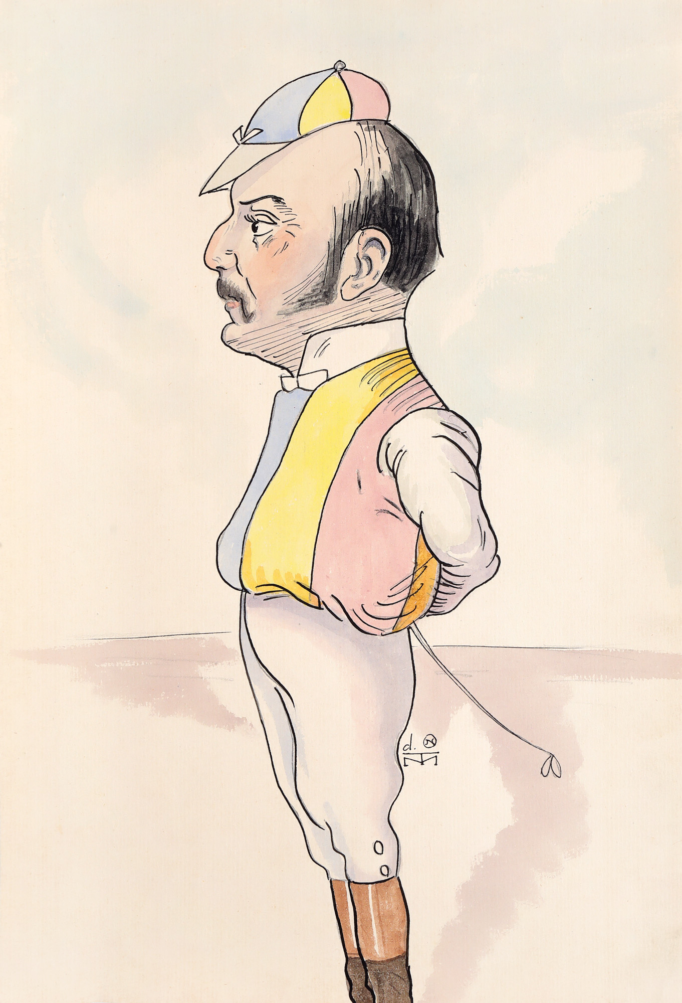 Mihai Tacorian, Caricatură a omului politic conservator Alexandru Marghiloman, cca. 1934