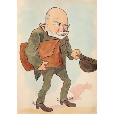 Mihai Tacorian, Caricatura omului politic liberal Dimitrie A. Sturdza, cca. 1934