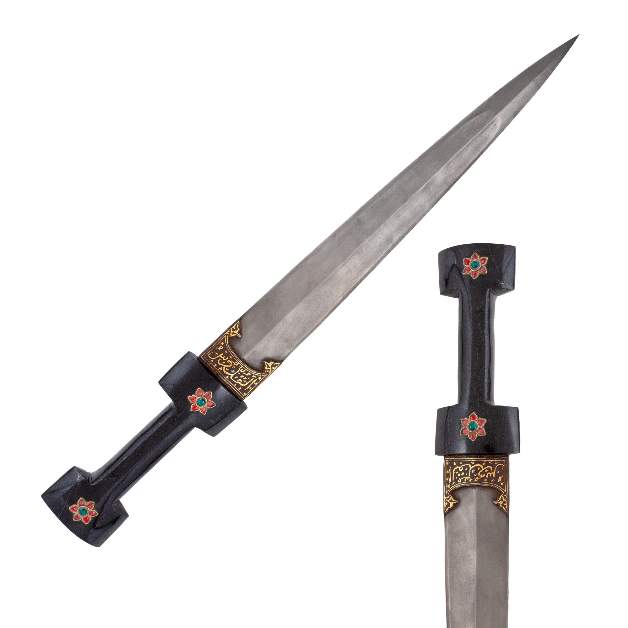 Khanjar Dagger, Ottoman, inlaid with gold, cca. 1900