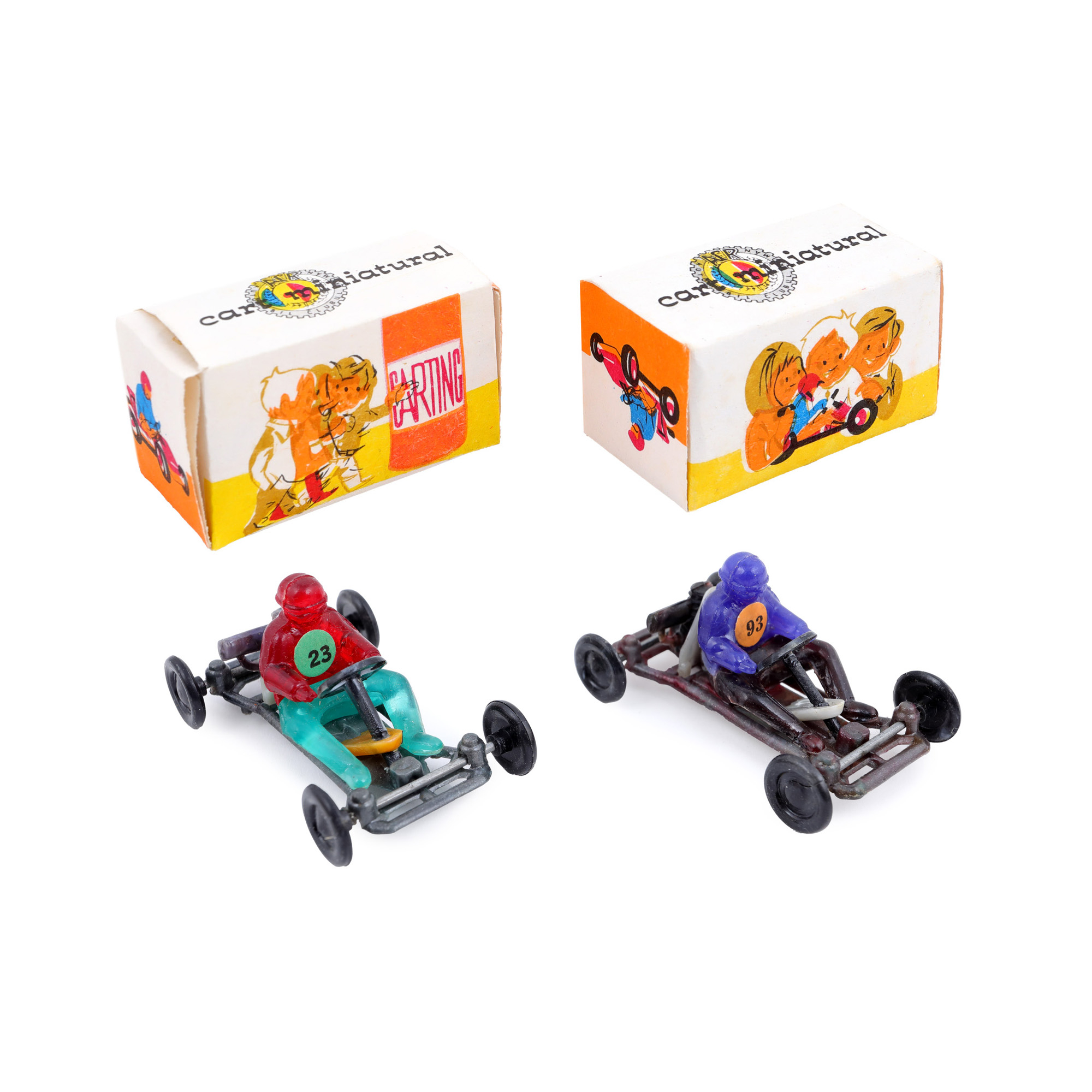Lot 2 Mini-Carturi Automobil Clubul Român de jucărie, în cutiile originale, 1987