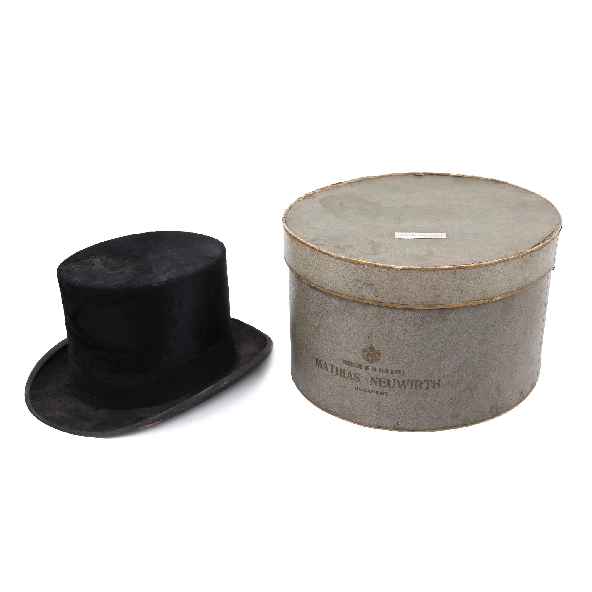 Top Hat, Mathias Neuwirth Merchant, Bucharest, cca 1890 - 1910, in the original box