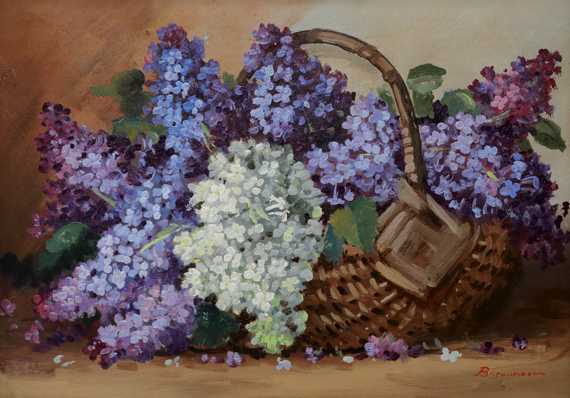 Coș cu liliac