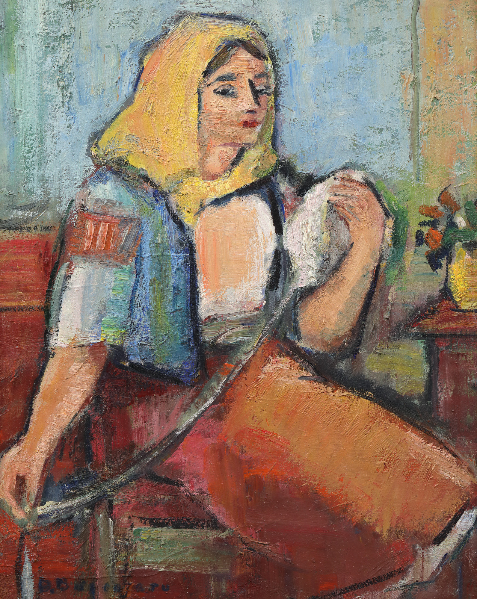 Country Girl with Spindle