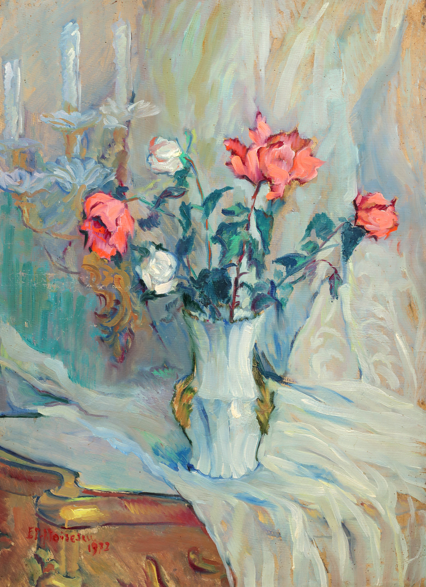 Interior with Roses