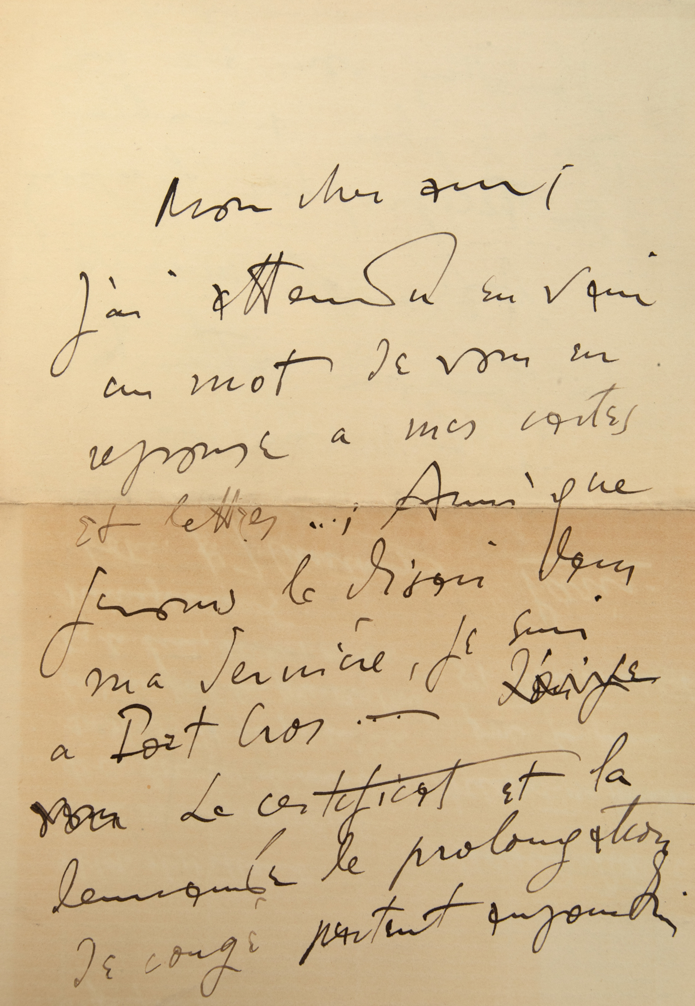 Scrisoare trimisă de Theodor Pallady către George Răut, din călătoria pe Coasta de Azur