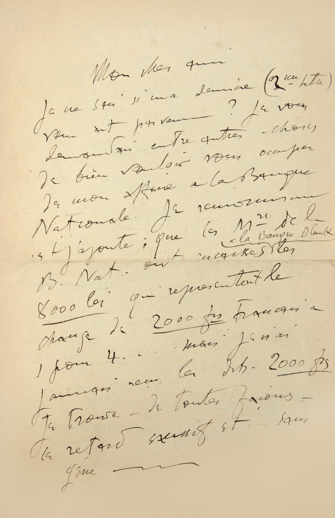 Scrisoare trimisă de Theodor Pallady către George Răut, din restaurantul Weber, Rue Royal, Paris