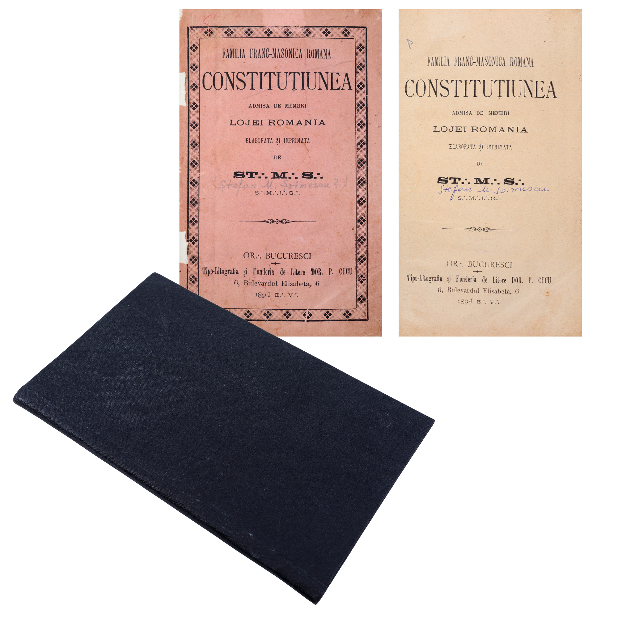 ”Constituție masonică”, de Stefan M. Șoimescu, București, 1894, raritate, de colecție