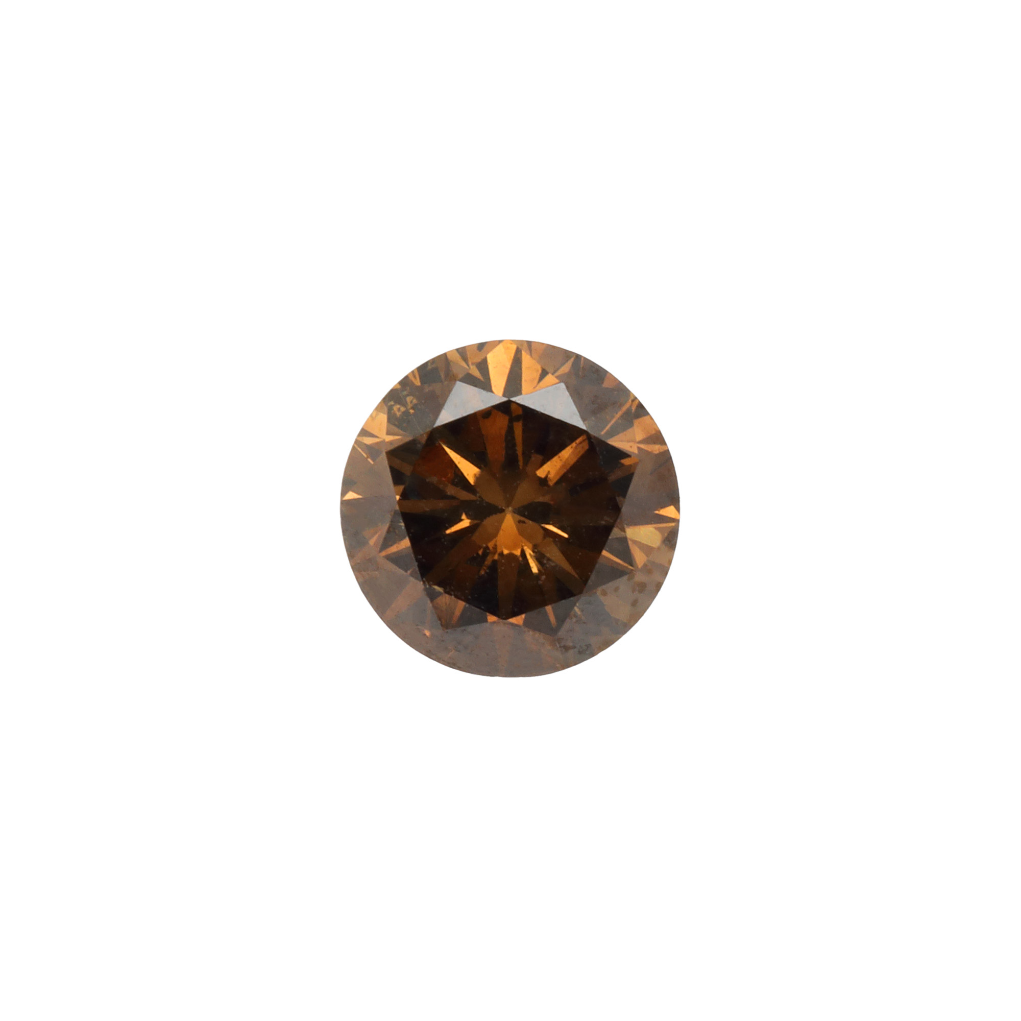 Diamant rotund briliant, fancy deep yellowish brown, cca. 0,71 ct., însoțit de certificat gemologic Antwerp