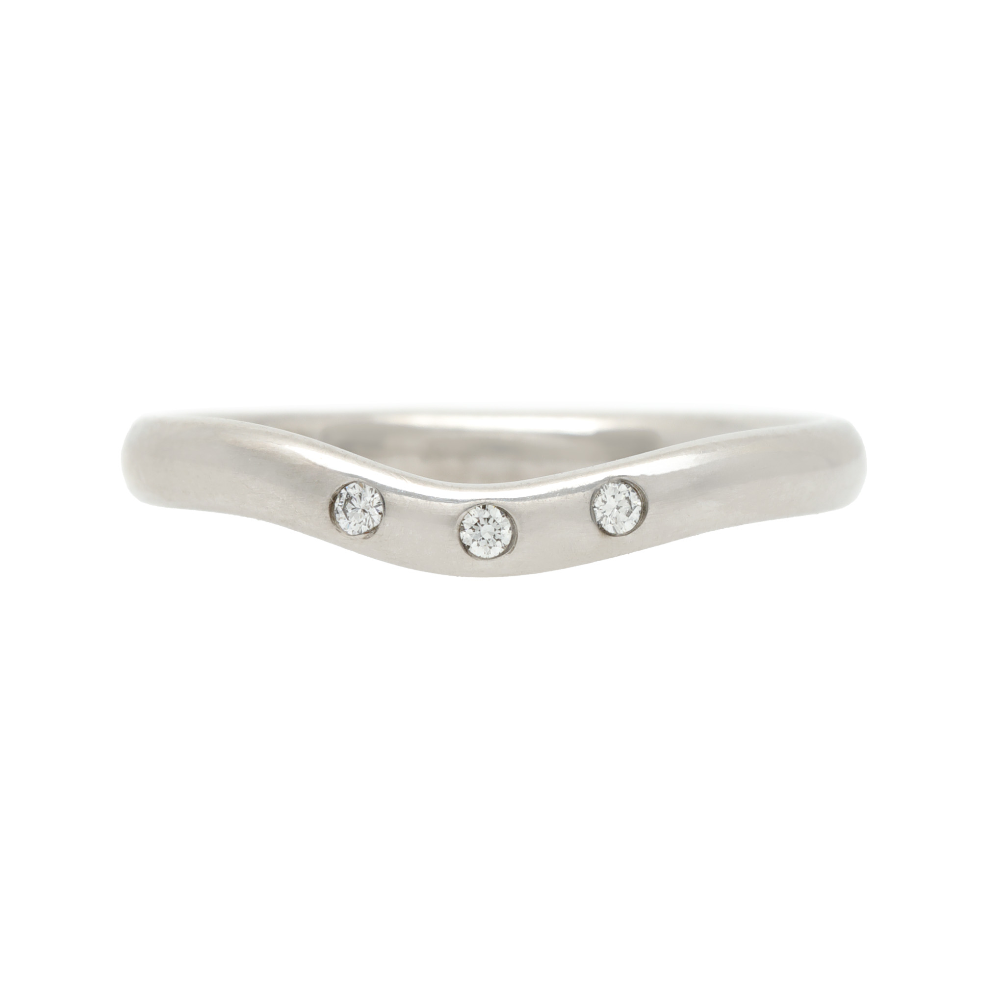 Tiffany and Co. ring, in white gold, Elsa Peretti design, decorated with diamonds