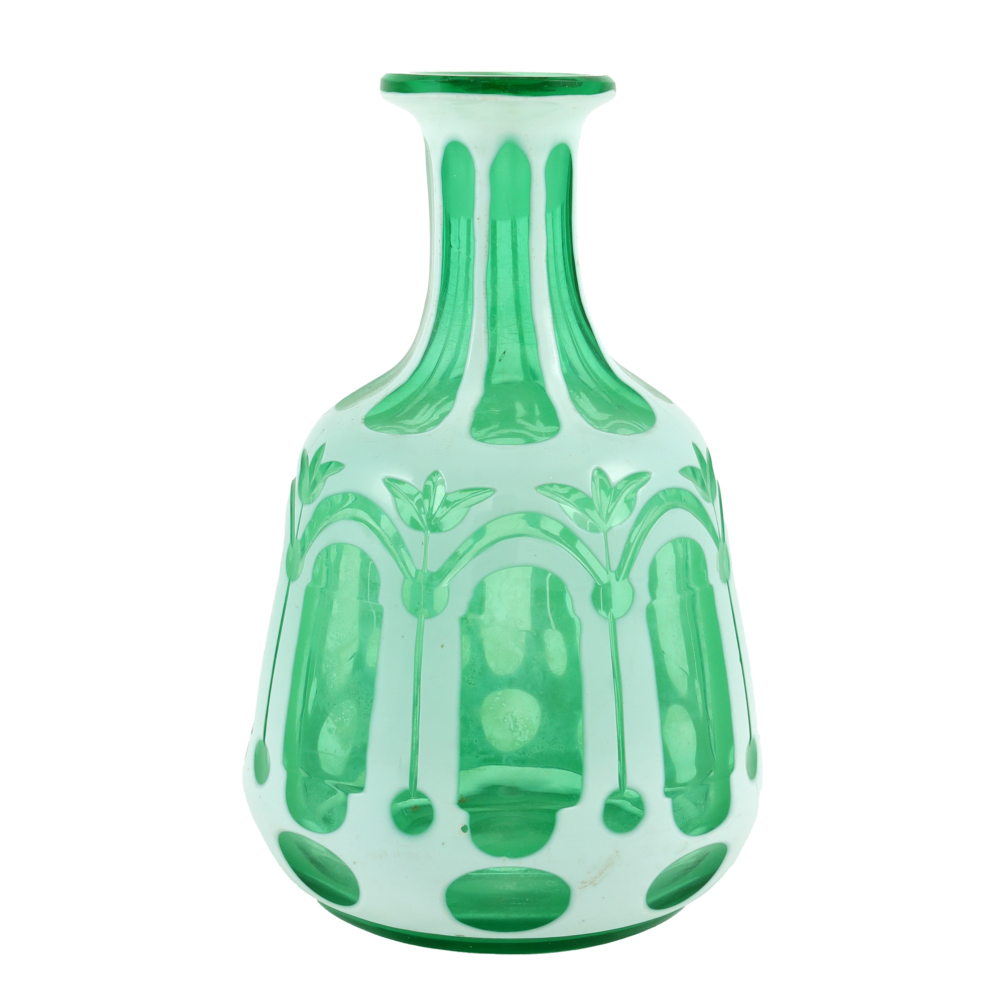 Bohemian Glass Vase, first half of the 20th century