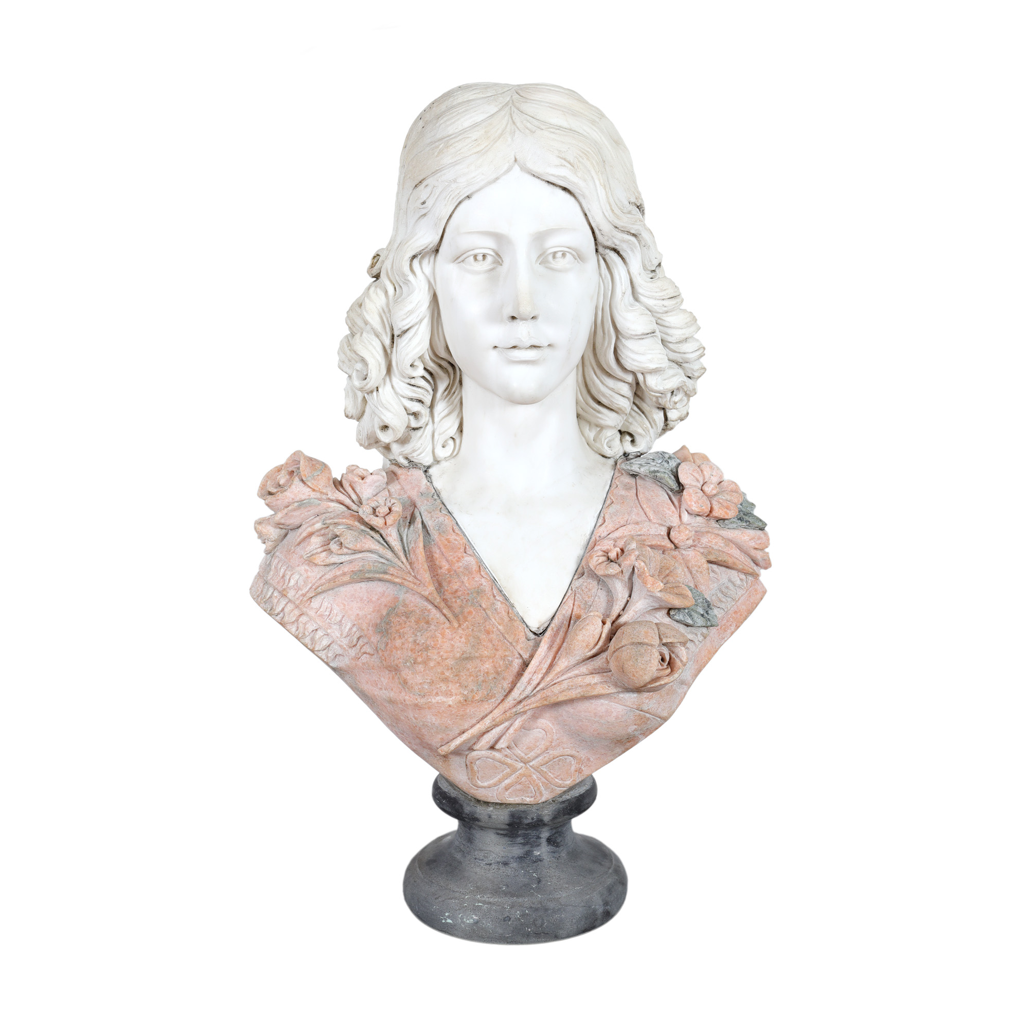 "Flora" - Polychrome Marble Bust