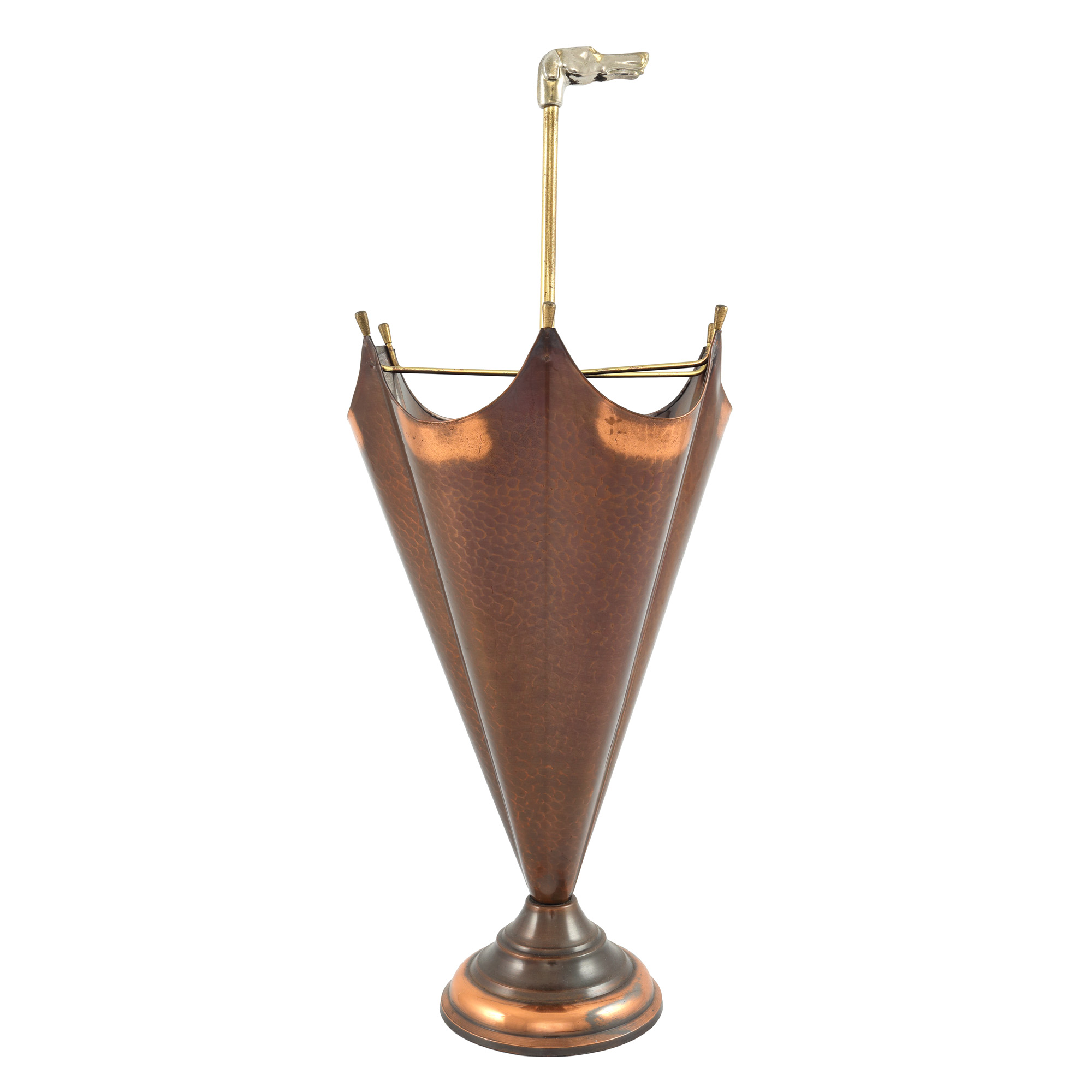 Umbrella stand, with handle illustrating a dachshund