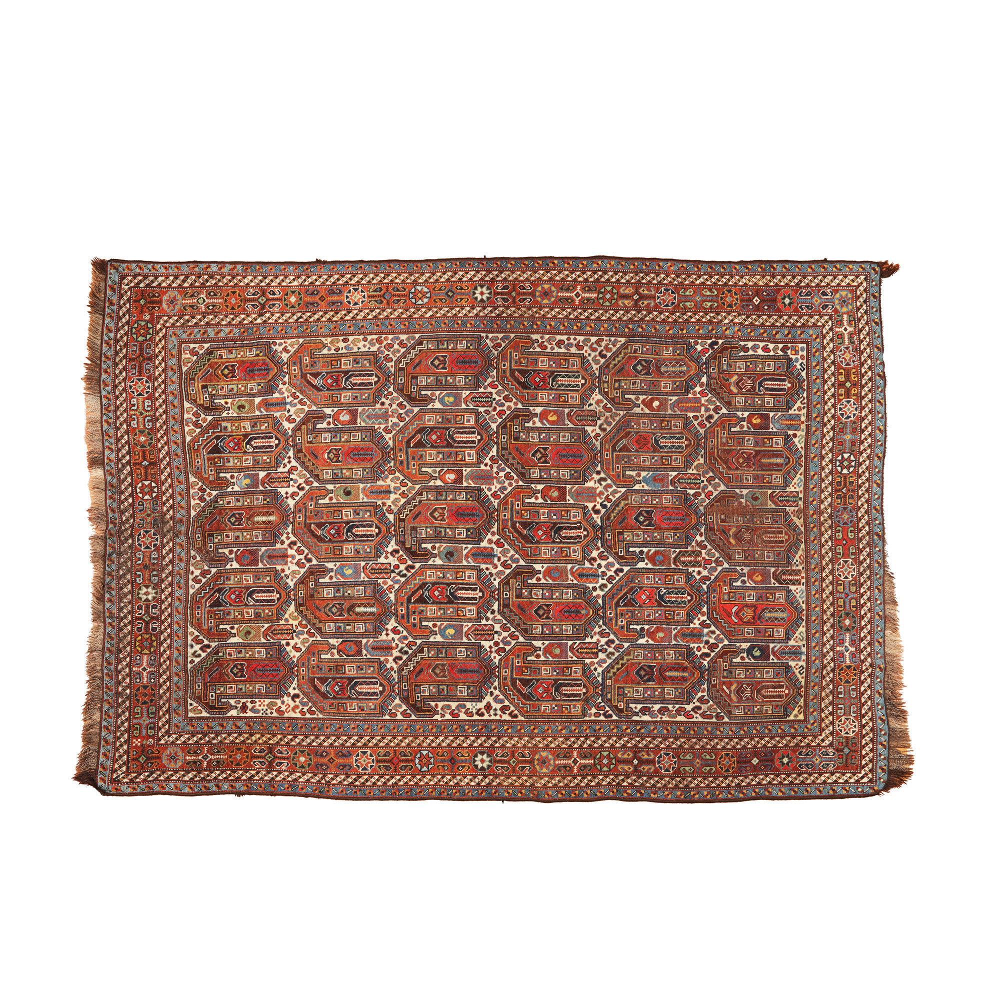 Khamseh Baharlu Wool Carpet, "Boteh" pattern, Iran, circa 1900