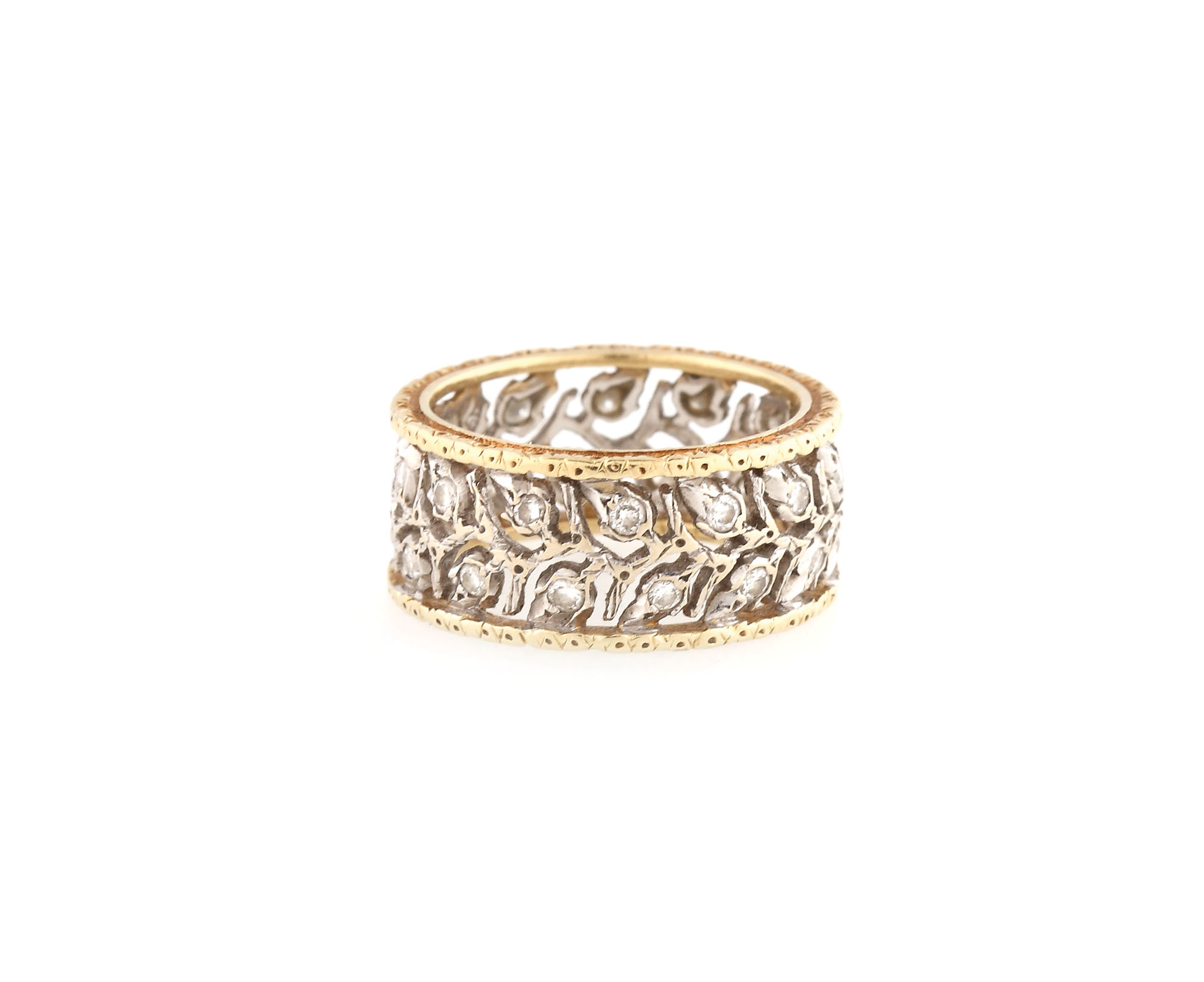 "Eternelle" - superb inel din aur, decorat cu ramuri de diamante, semnat Buccellati