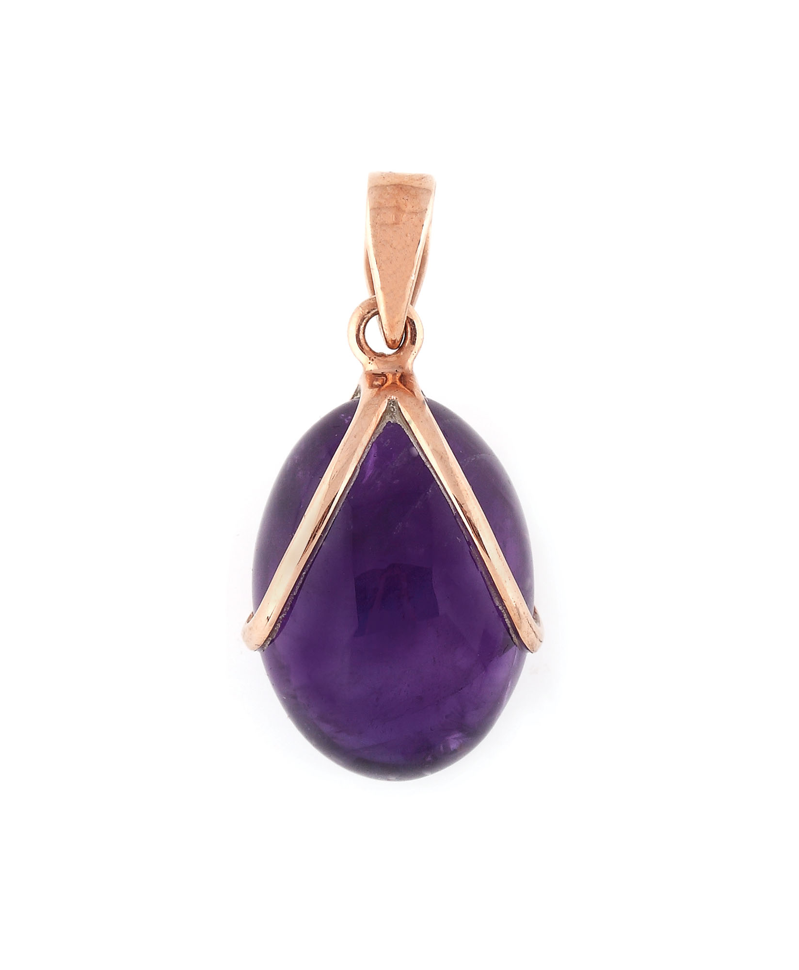 Gilded silver pendant decorated with amethyst