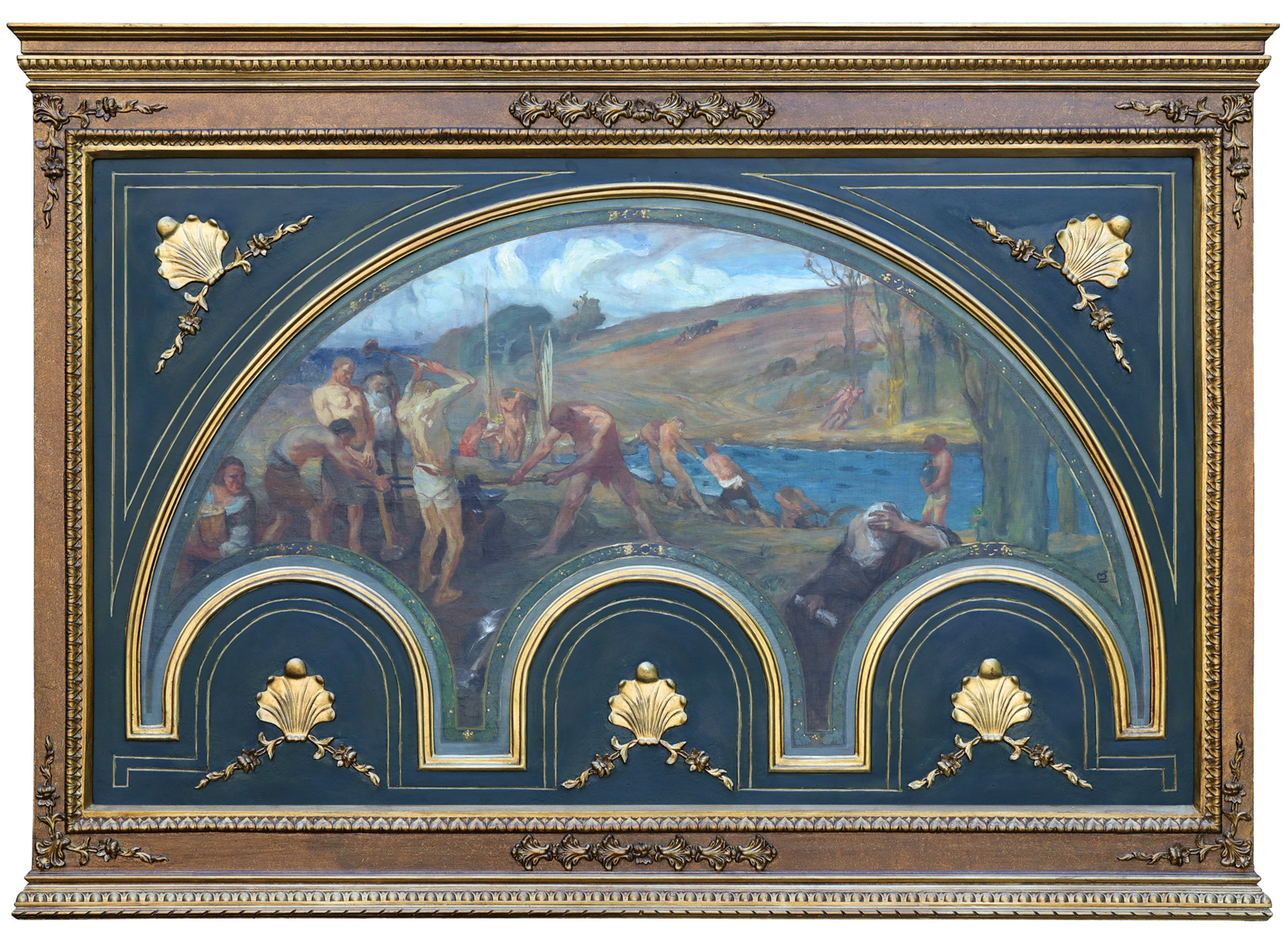Munca (Schiță pentru decorarea Palatului C.E.C.)