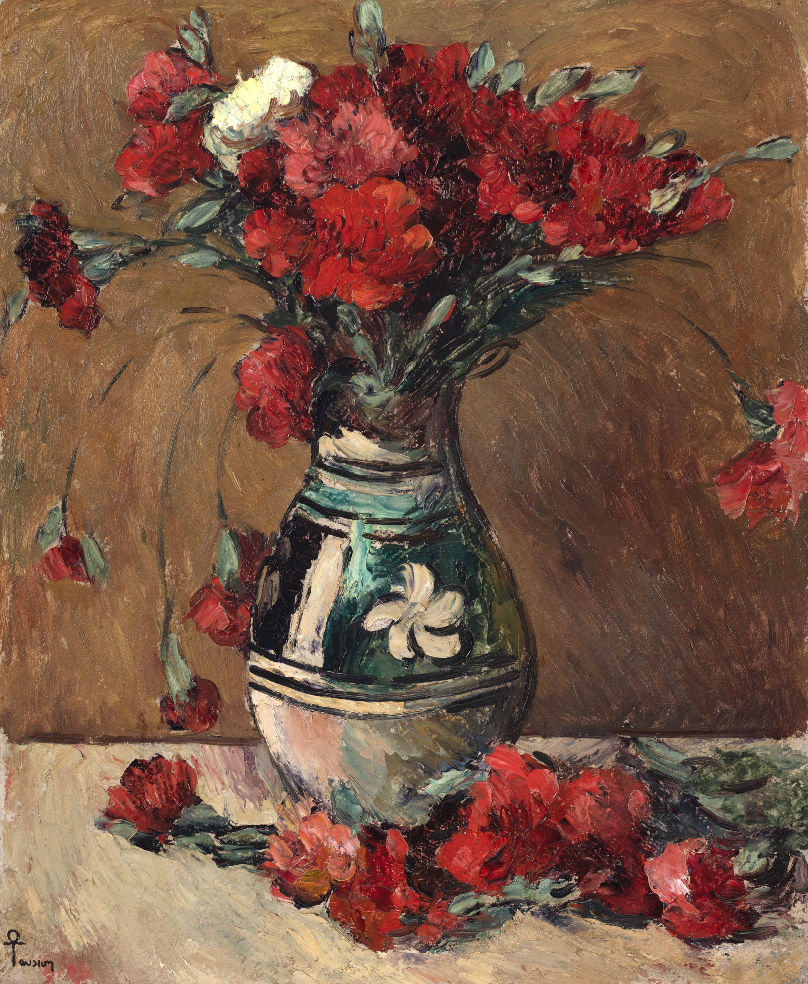 Candle with Carnations