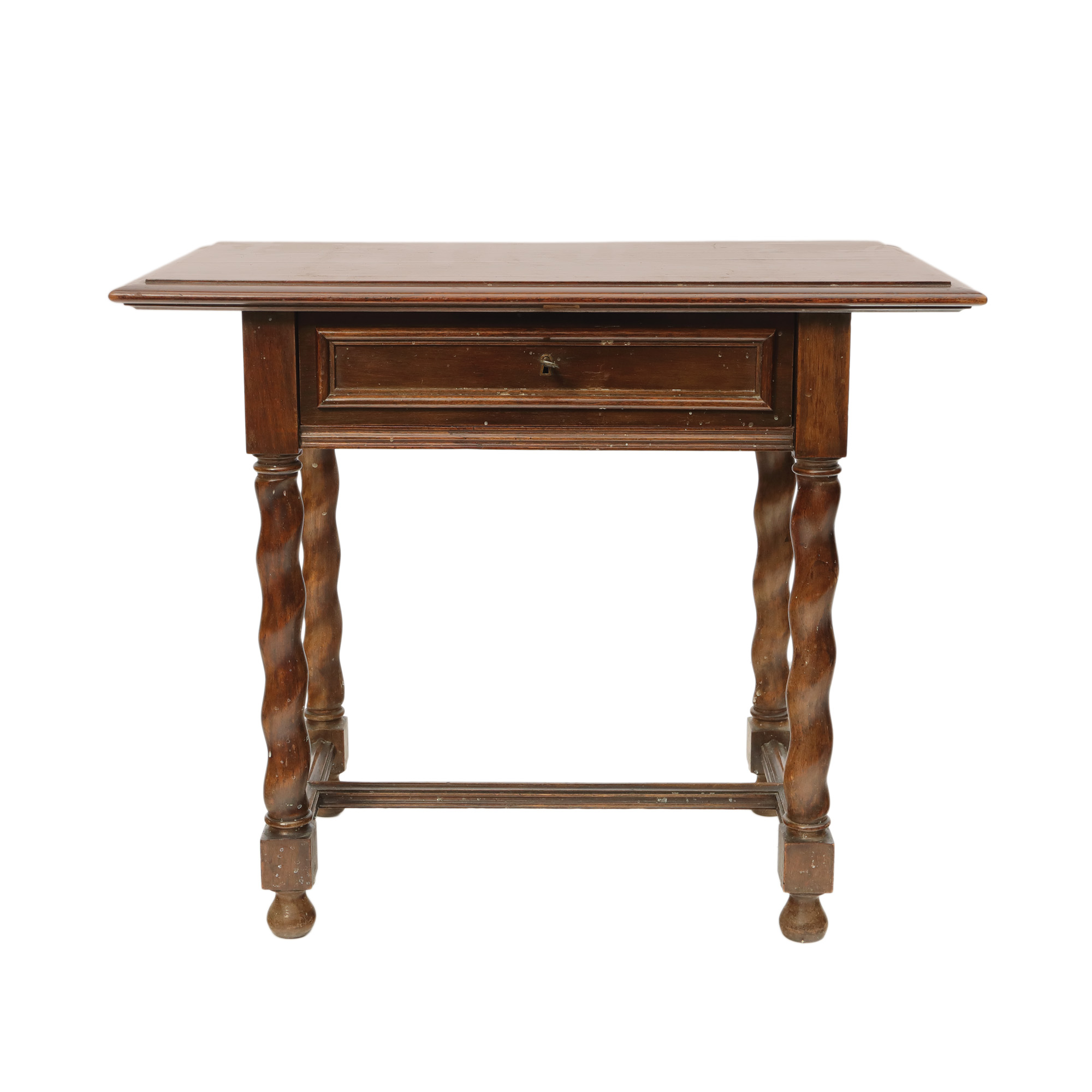 Auxiliary wooden table, mid 20th century, originating from the collection of Prof. Costin Murgescu and filmmaker Ecaterina Oproiu