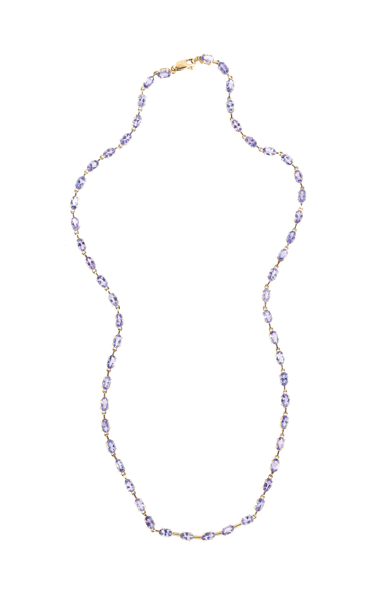 Colier din aur, decorat cu tanzanite