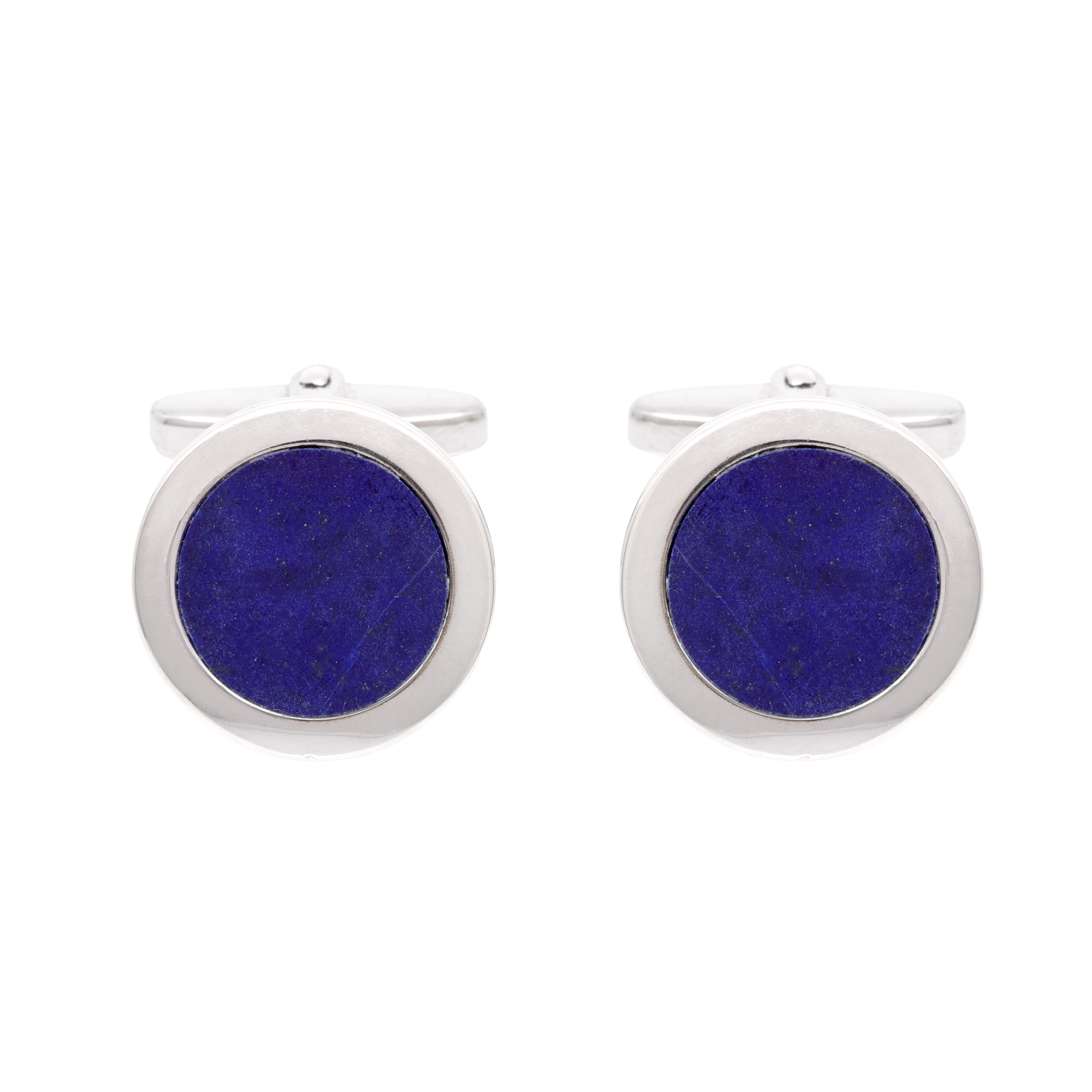 Pereche de butoni Wempe, din argint, decorată cu lapis lazuli