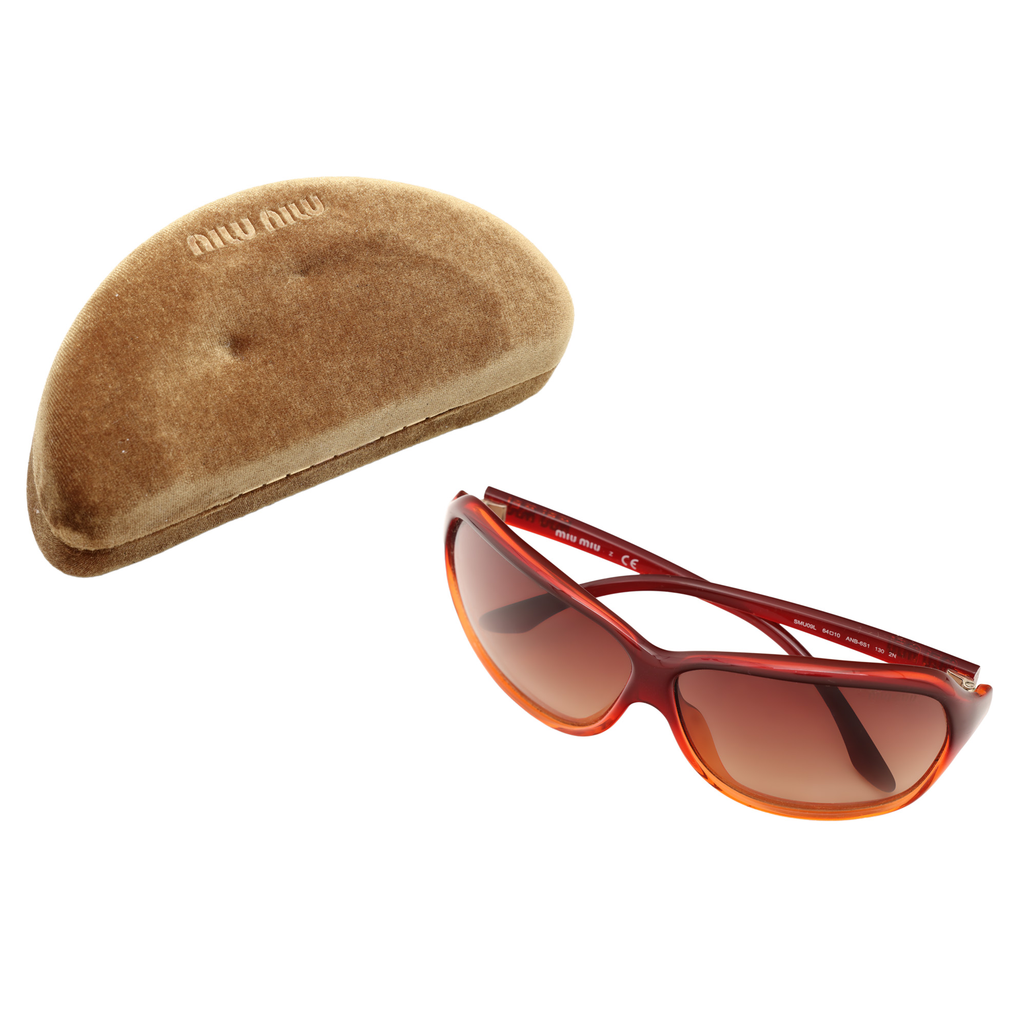 Pair of Miu Miu sunglasses, accompanied by case