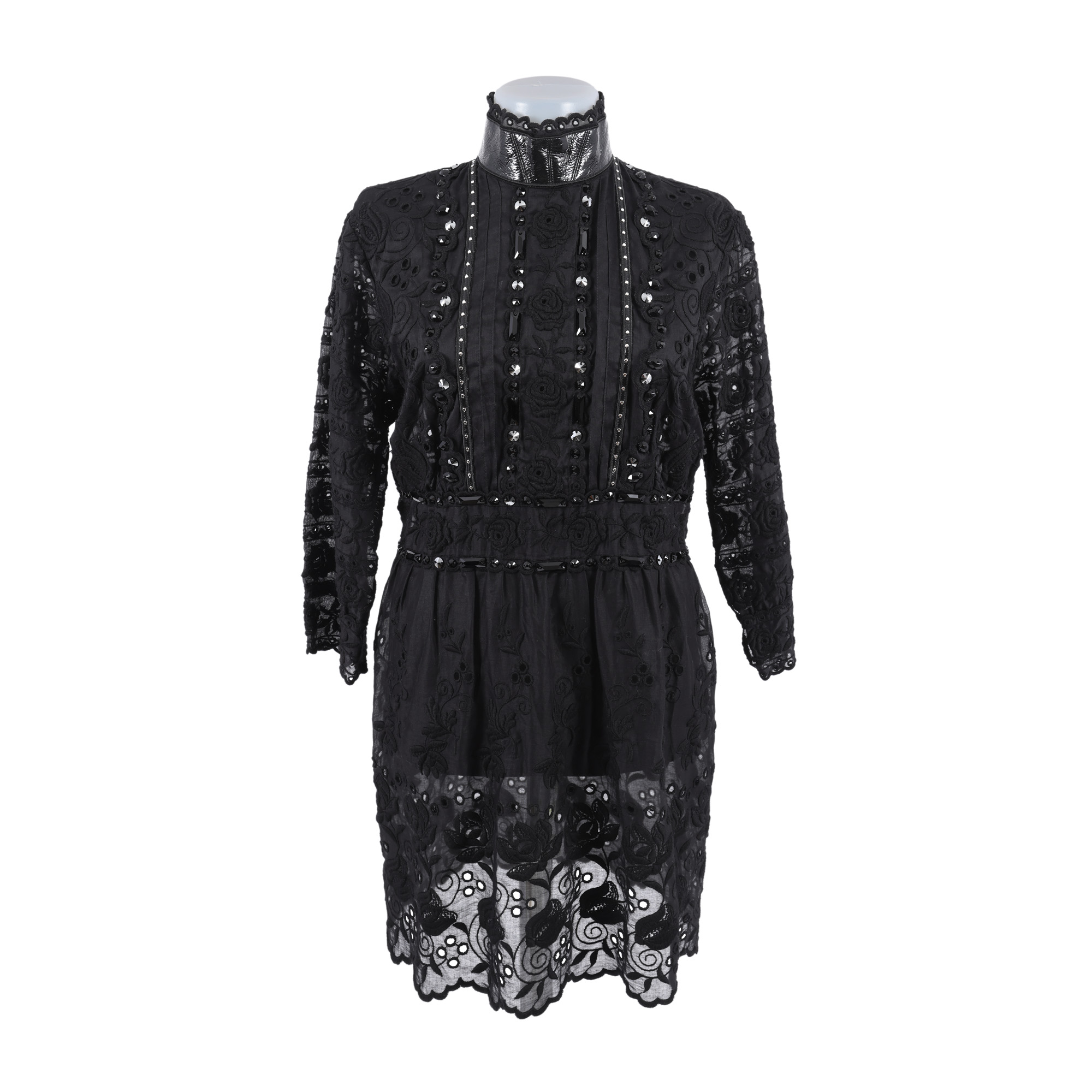 Rochie Marc Jacobs, din bumbac brodat cu cristale Swarovski aplicate, din colecția Resort 2016 