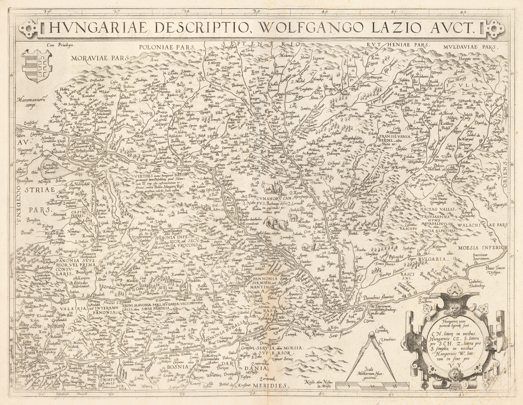 "Map 'Hungary', by Abraham Ortelius, cca. 1600"