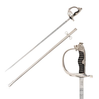 Sabie de ofițer (probabil general), cu teacă, armata republicană, România, perioada post 1990, piesă rară