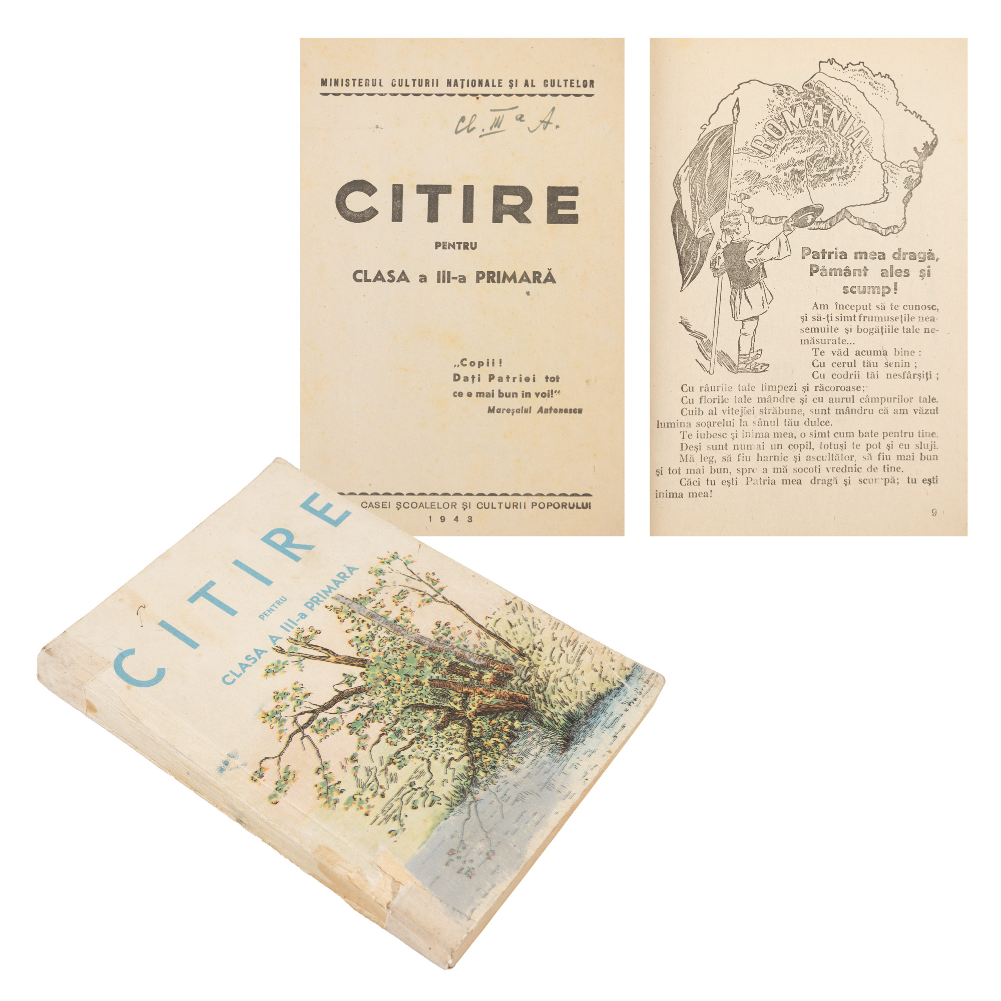 Reading Book for Third Grade, Bucharest, 1943