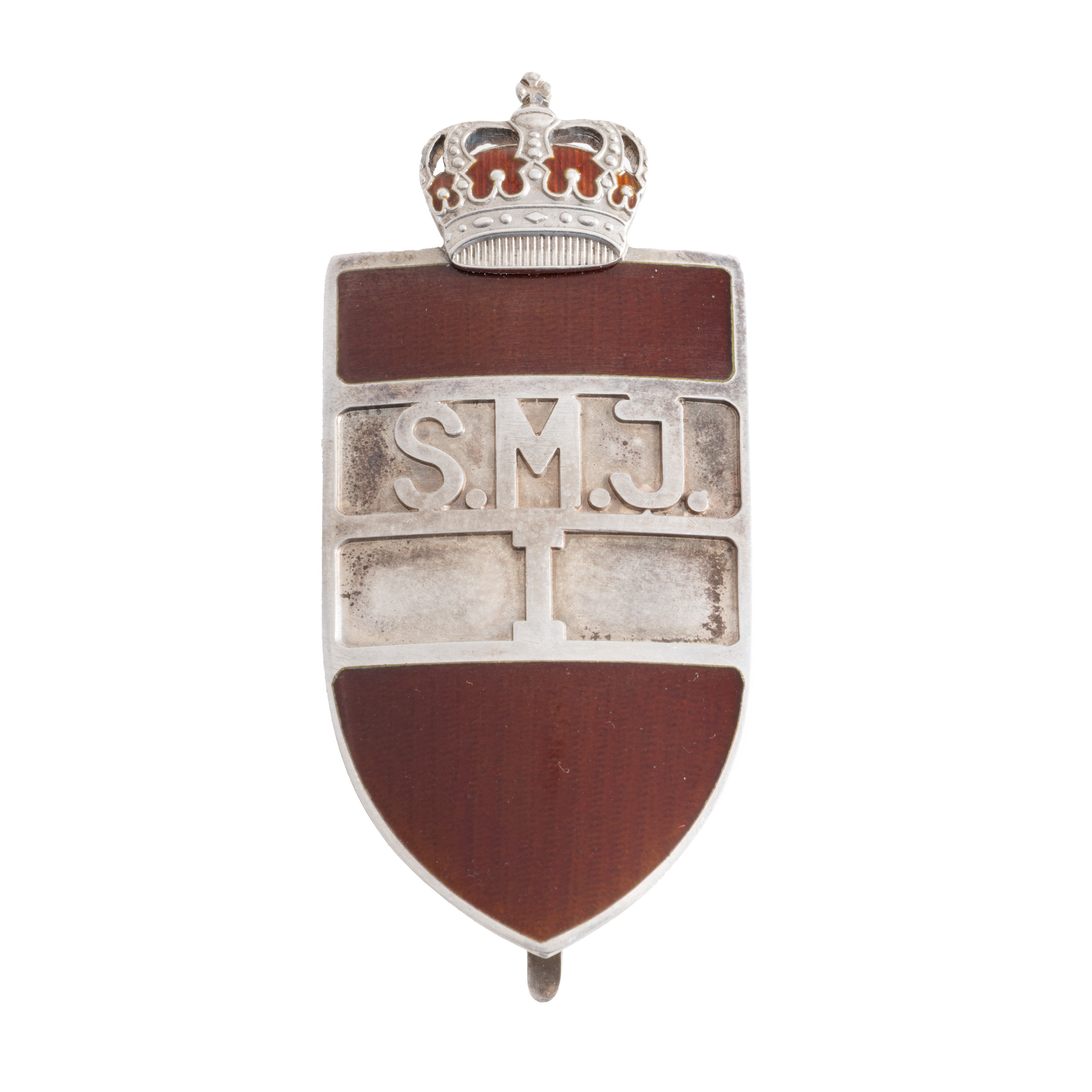 Military School Insignia of Gendarmerie Bucharest, 7 years of service, for officers, silver