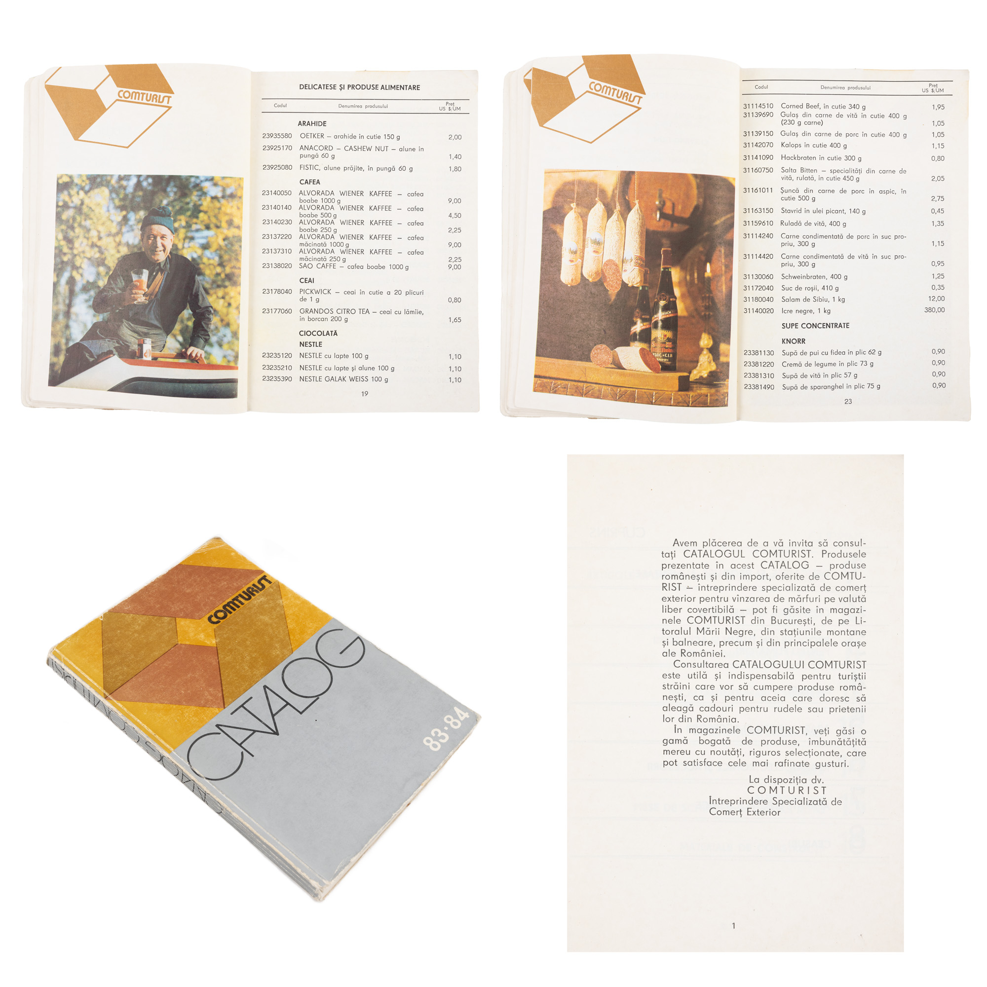 Catalog ”Comturist”, destinat magazinelor tip Shop din România regimului comunist, 1983-1984