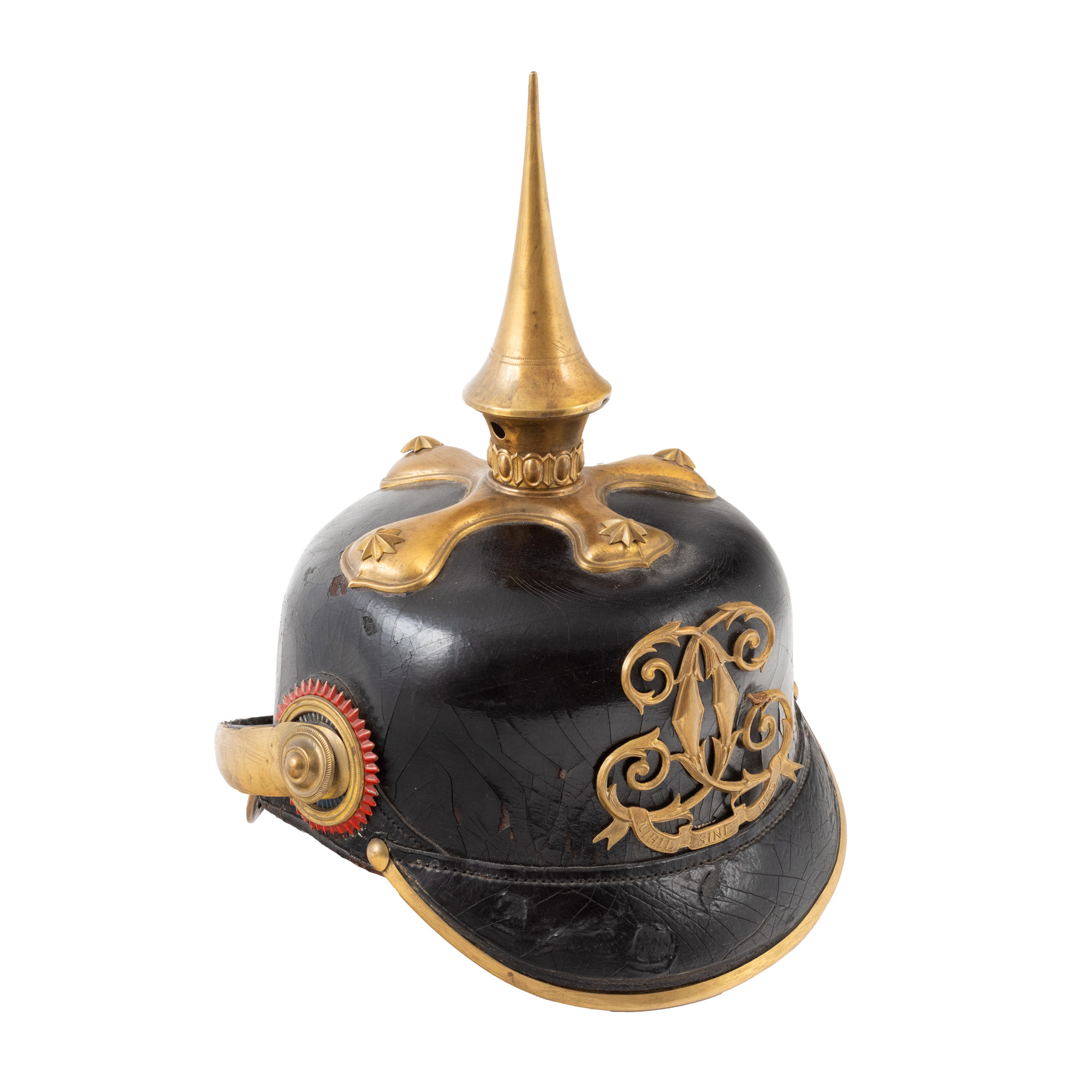 Officer's helmet, with King Carol I's cipher, early 20th century