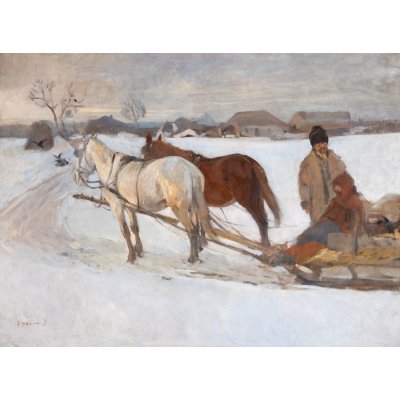 Sleigh with Horses