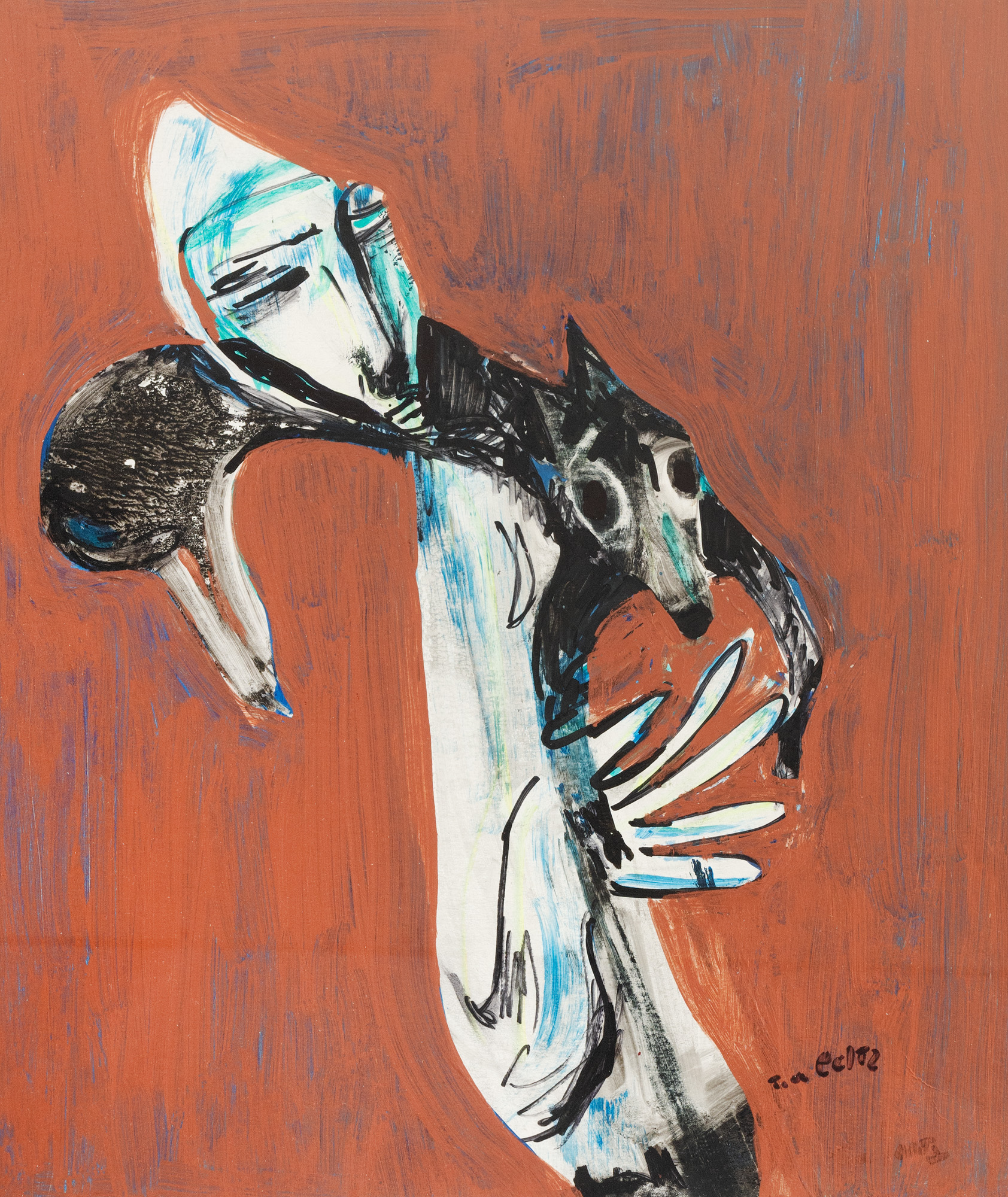 Man with Wolf