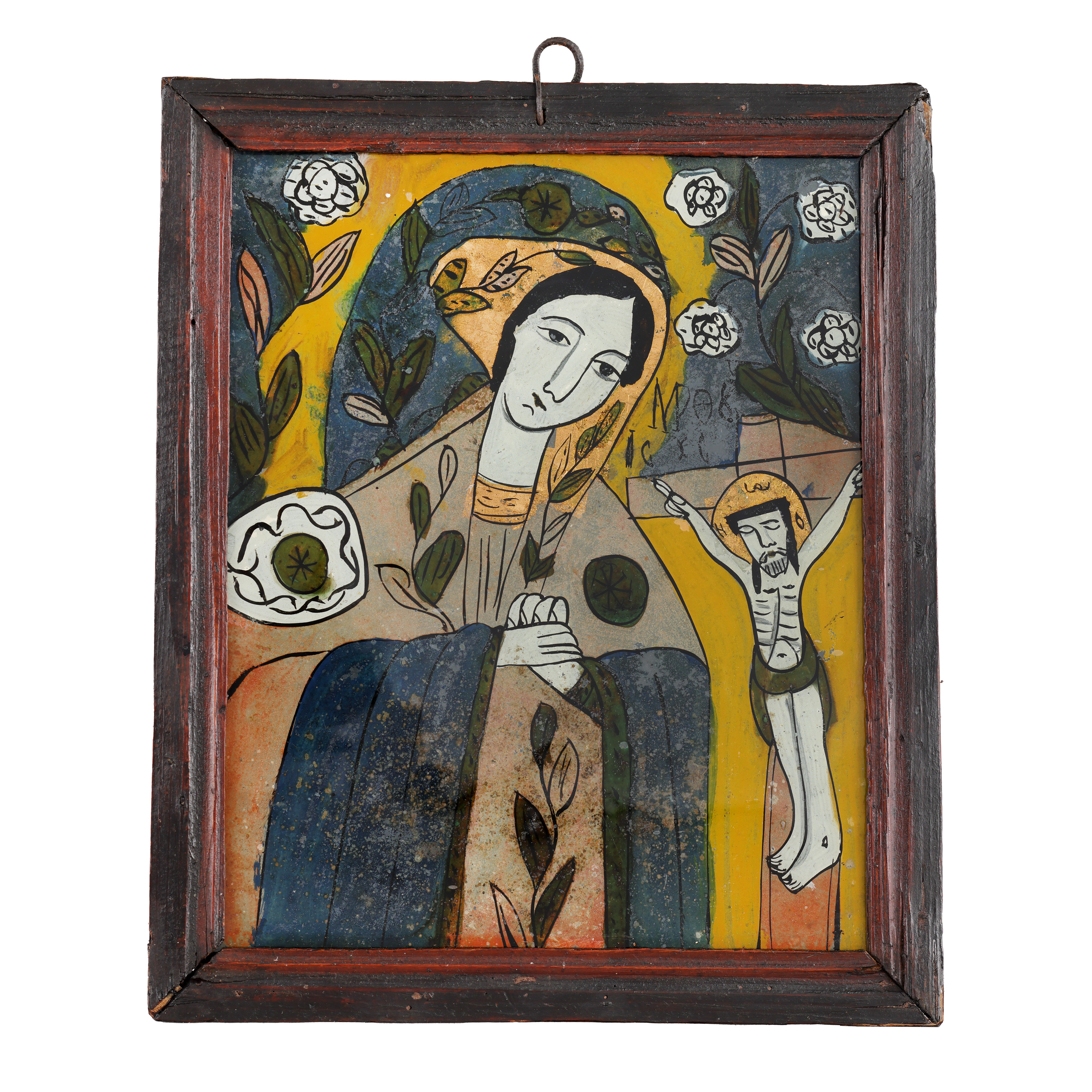 Icon on glass, "Sorrowful Mother of God", Nicula workshop, second half of the 19th century