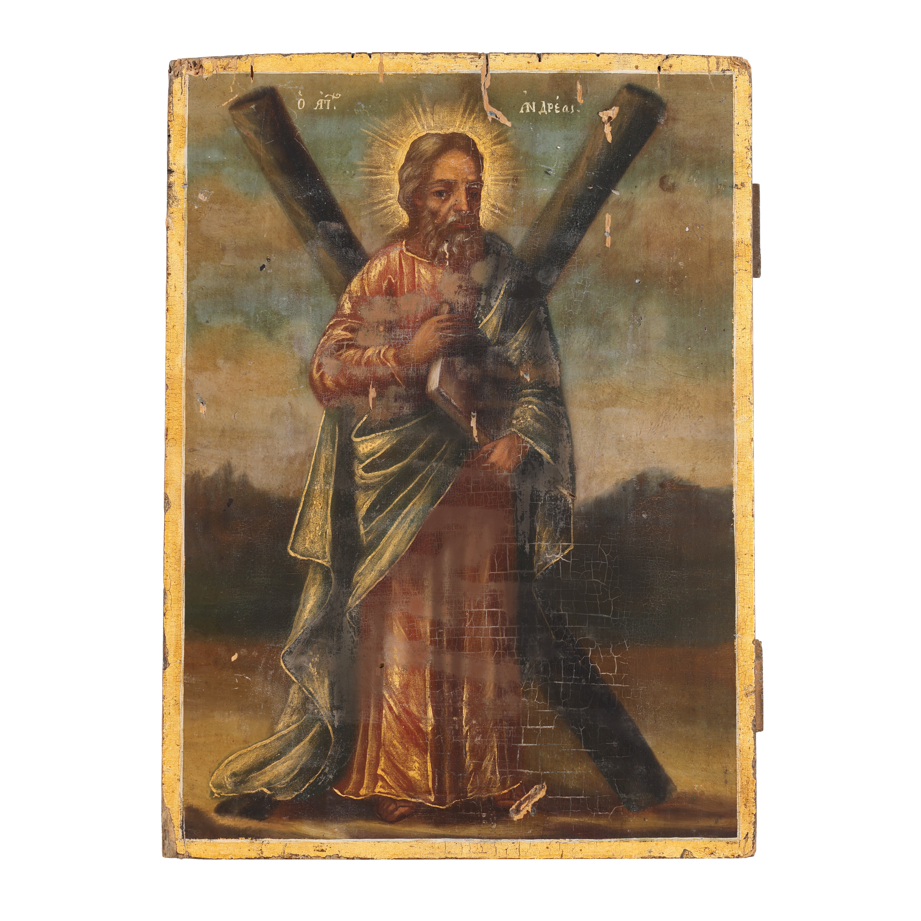 Icon on wood, "Saint Apostle Andrew", Moldovan school, first half of the 19th century
