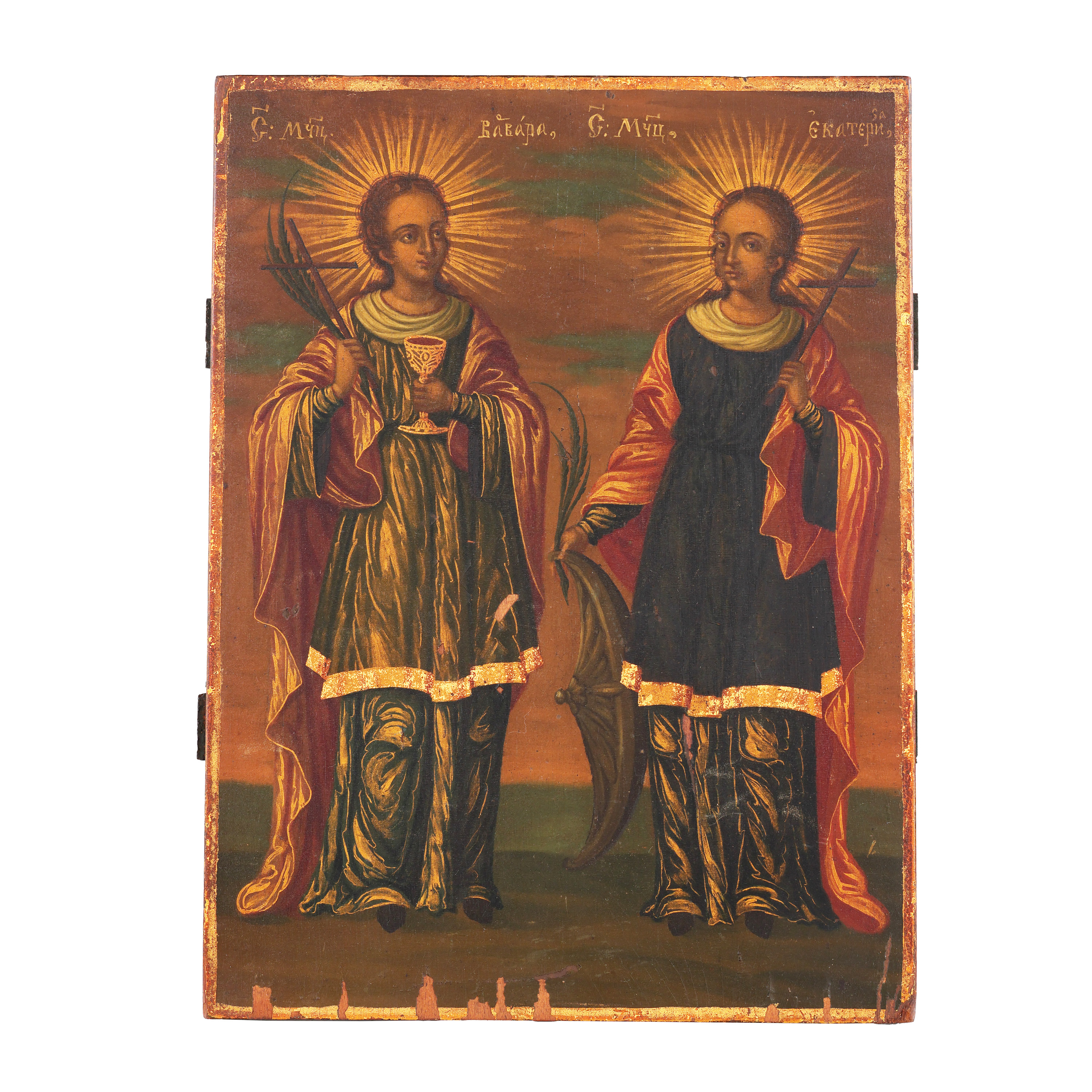 Icon on wood, "Saint Martyrs Barbara and Catherine", Moldavian school, first half of the 19th century
