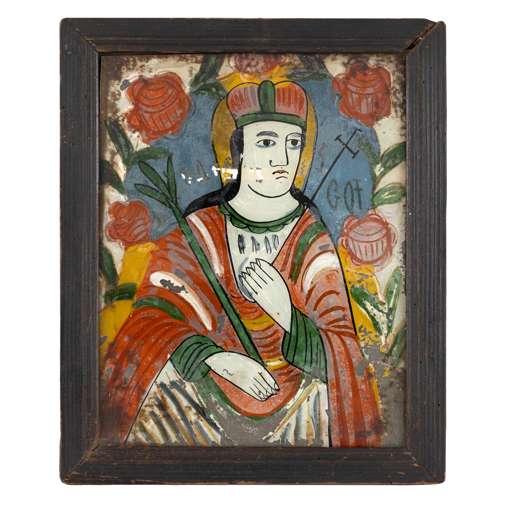Icon on glass, "Saint Parascheva", Gherla workshop, end of the 19th century