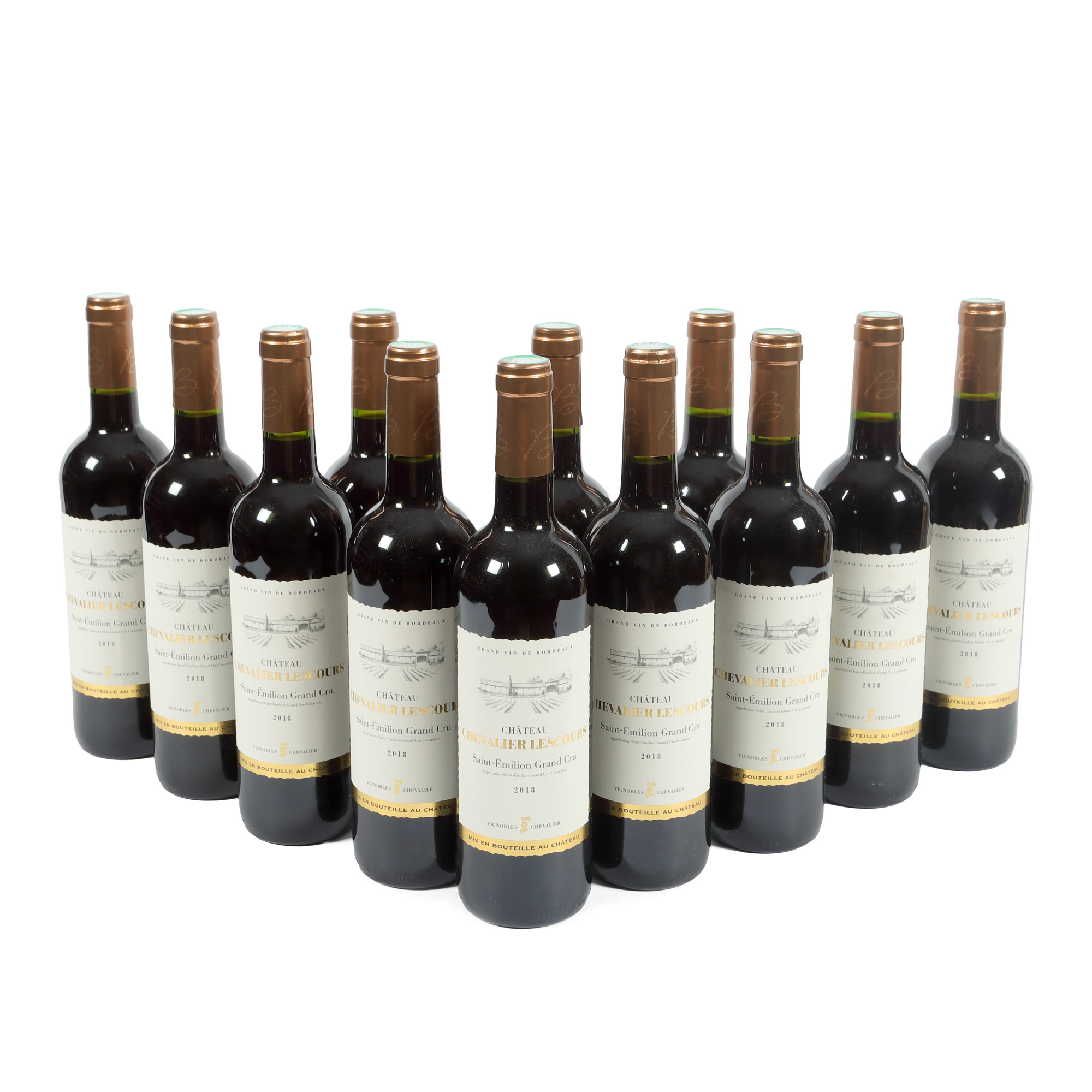 Château Chevaliers-Lescours, Saint-Émilion Grand Cru, 2018, 12st x 0,75l