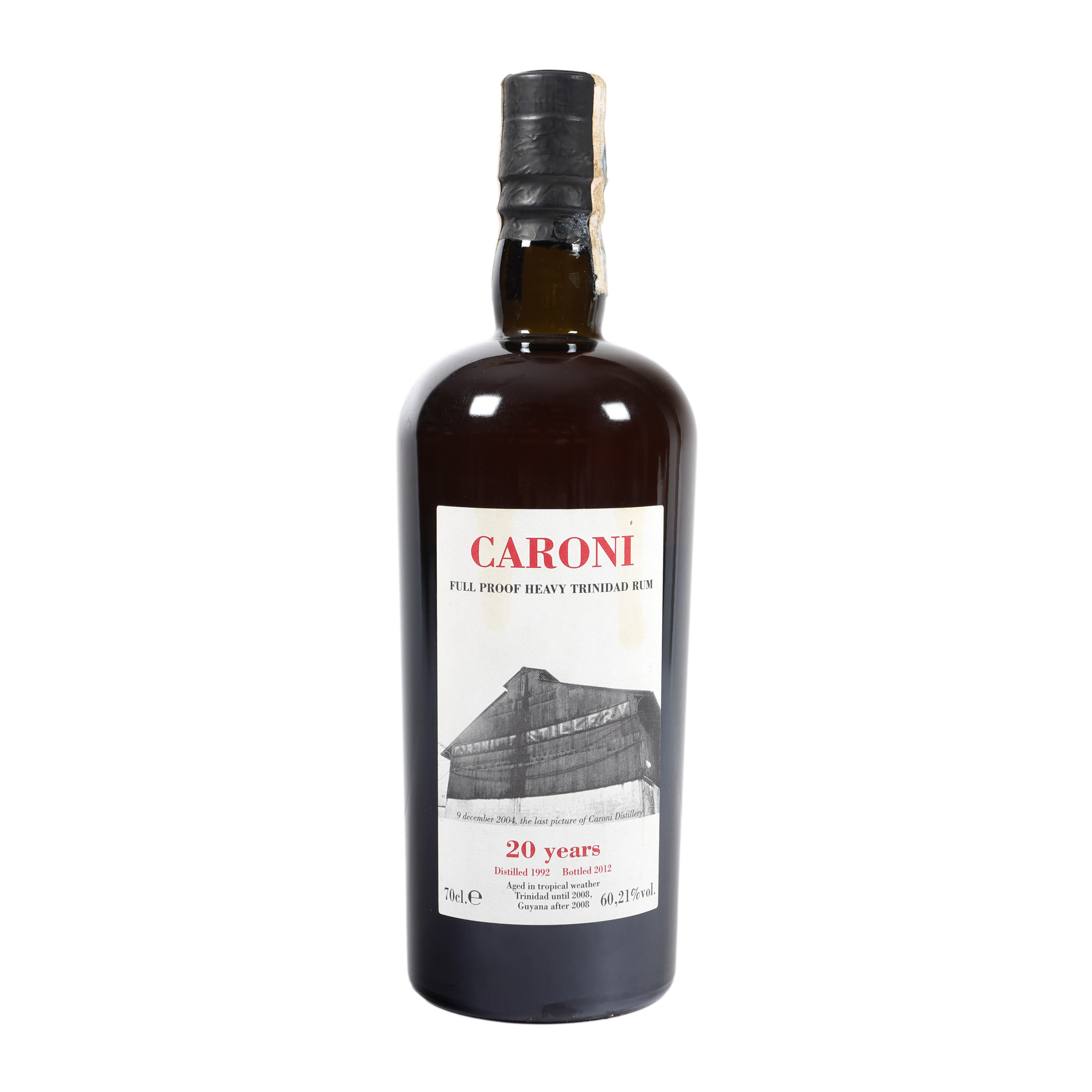 Caroni Rom, 20 ani vechime, distilat în 1982, îmbuteliat în 2012, 1st x 0,70l, în cutia originală