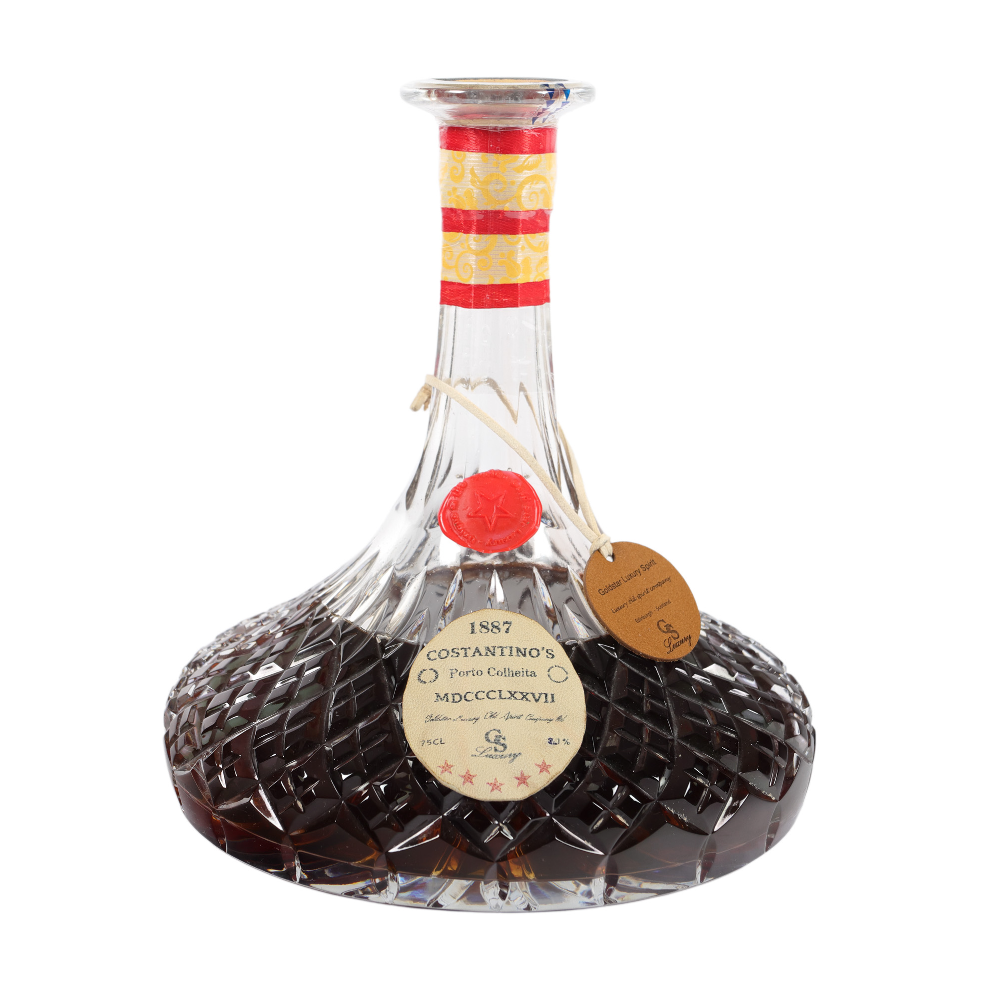 Costantino Porto Colheita 1887, reîmbuteliat în decantor din cristal, cca. 1950, 1st x 0,75l