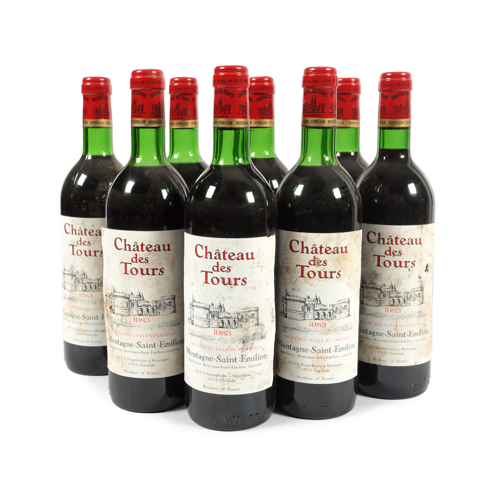 Château des Tours, Montagne-Saint-Émilion, 1983, 8st x 0,75l