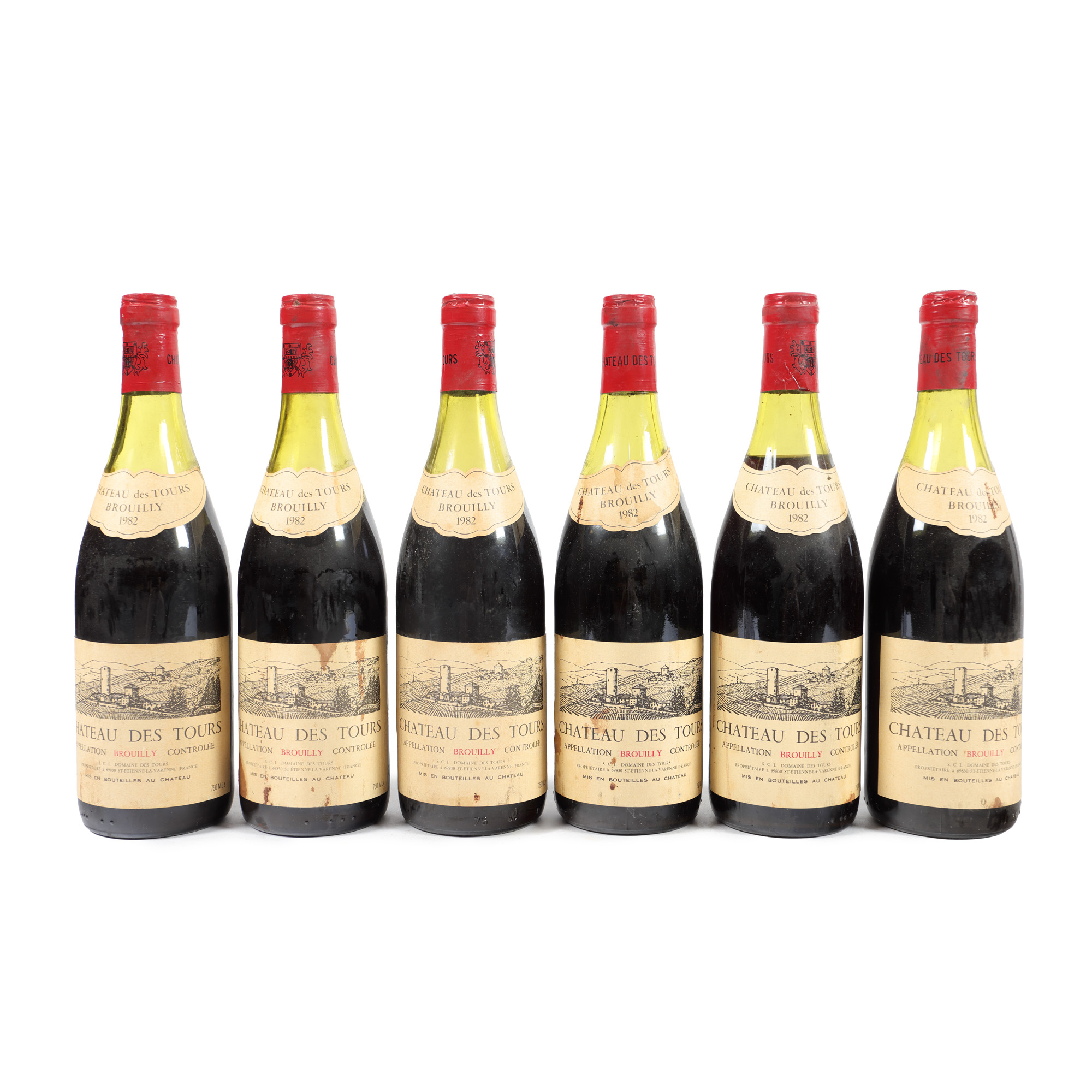 Château des Tours, Brouilly, 1982, 6st x 0,75l