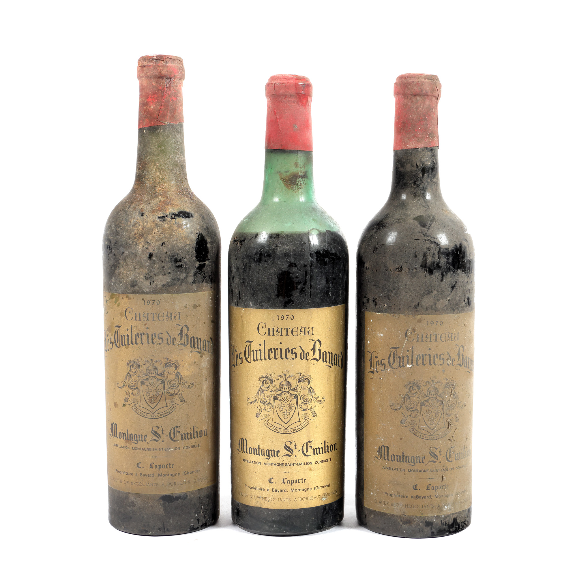 Château Les Tuileries de Bayard, Montagne Saint-Émilion, 1970, 3st x 0,75l