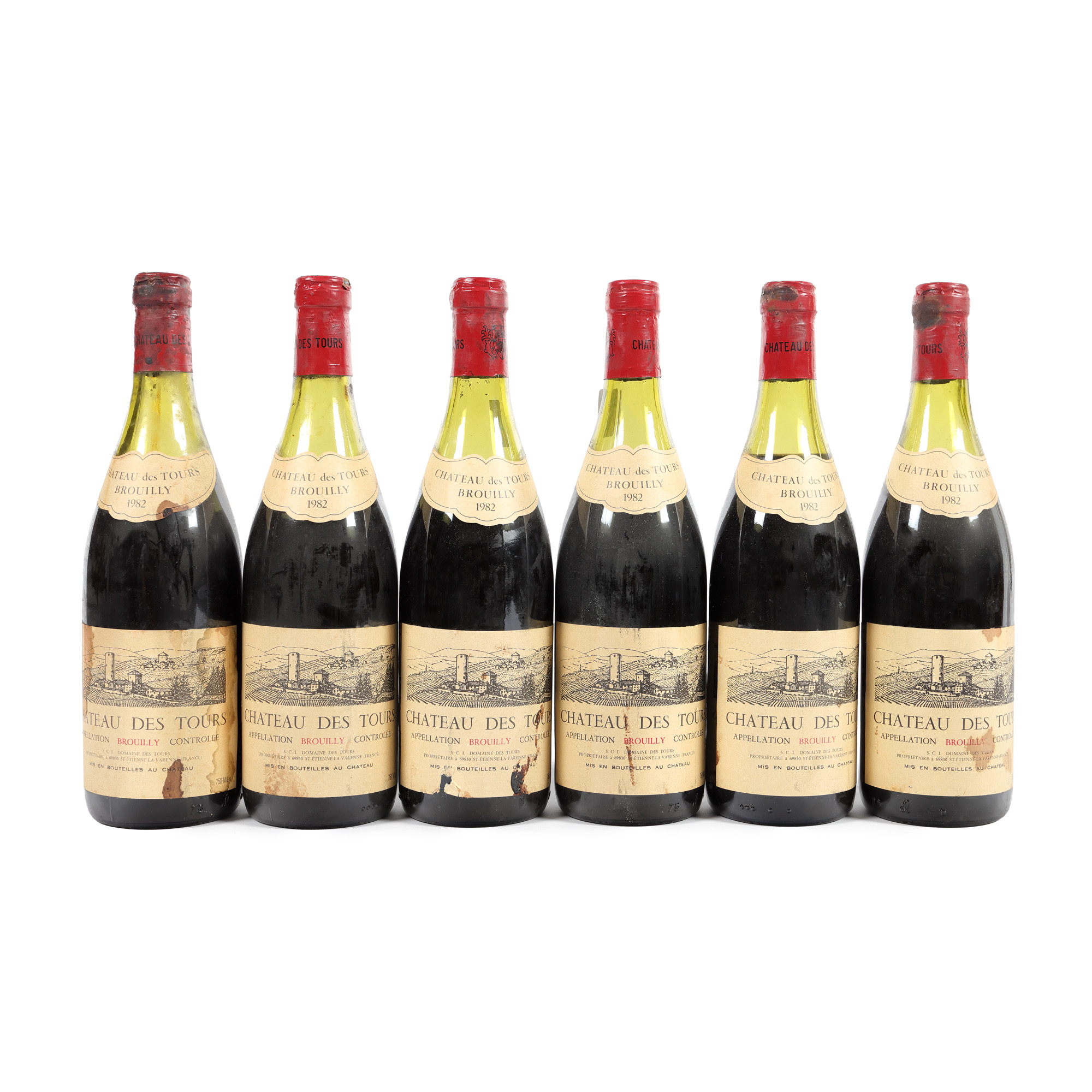 Château des Tours, Brouilly, 1982, 6st x 0,75l