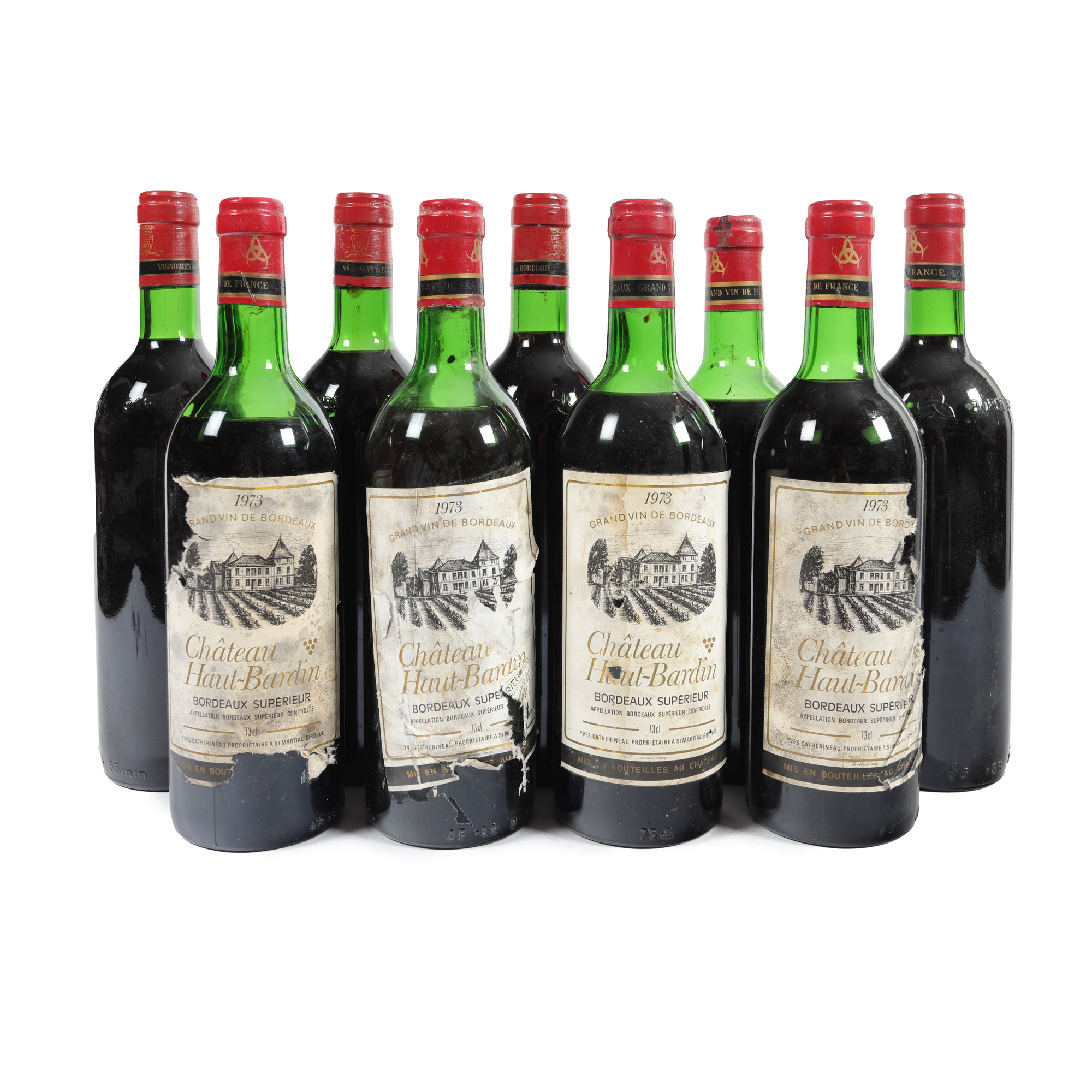 Château Haut-Bardin, Bordeaux, 1973, 9st x 0,75l