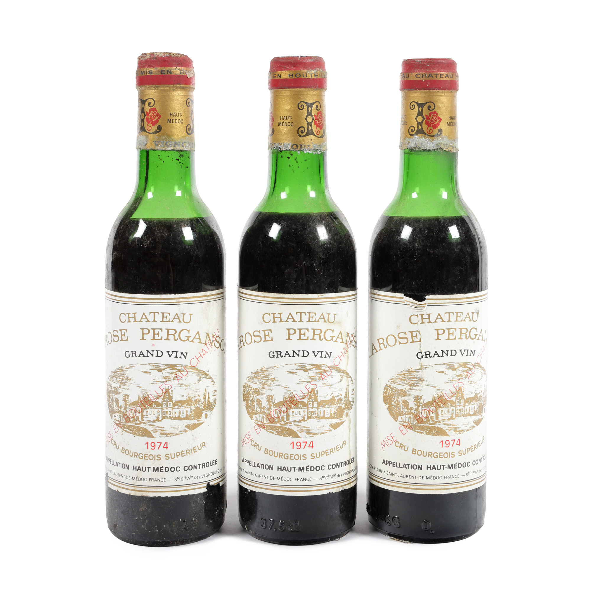 Château Larose Perganson, Haut-Médoc, 1974, 3st x 0,375l