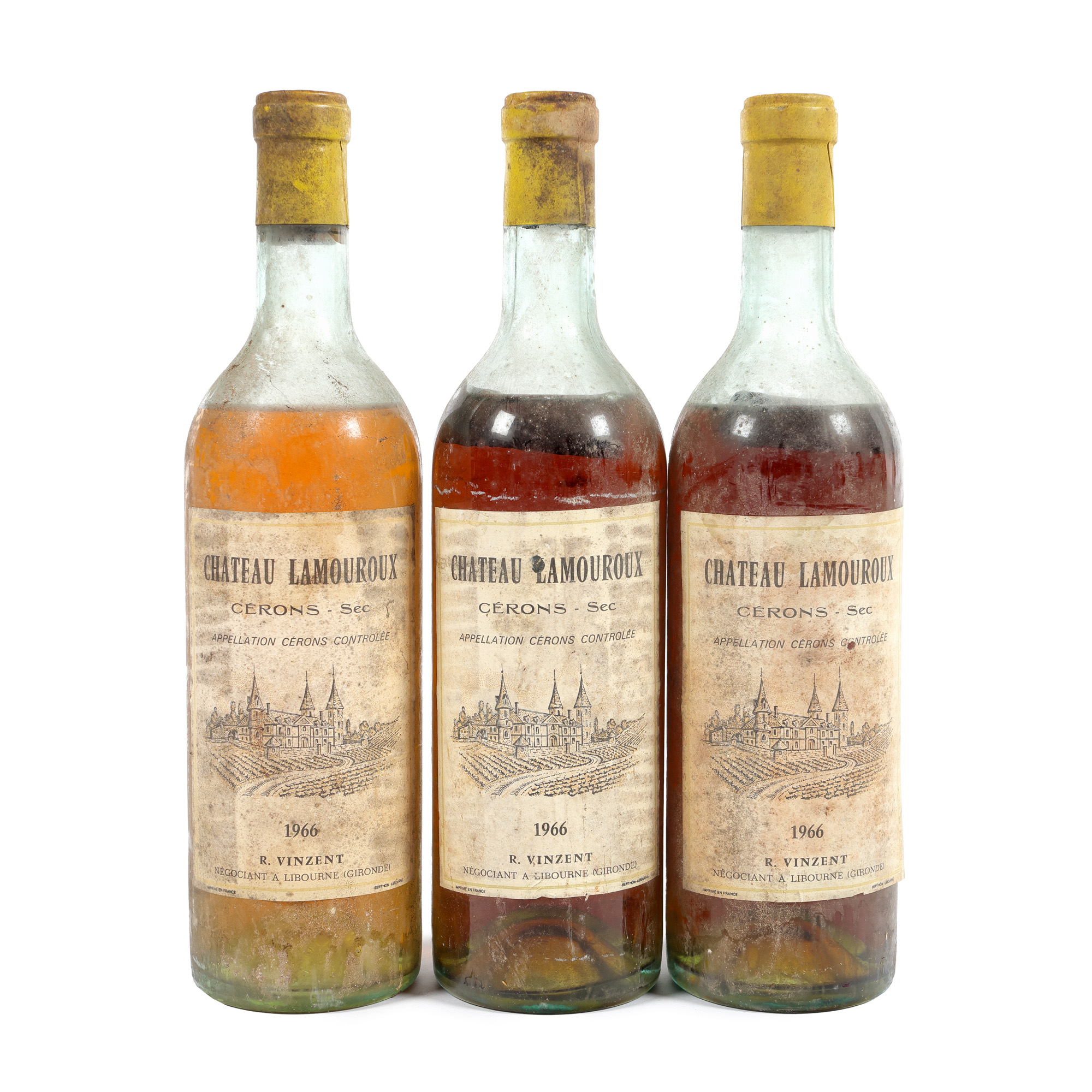 Château Lamouroux, Cerons Sec, 1966, 3st x 0,75l
