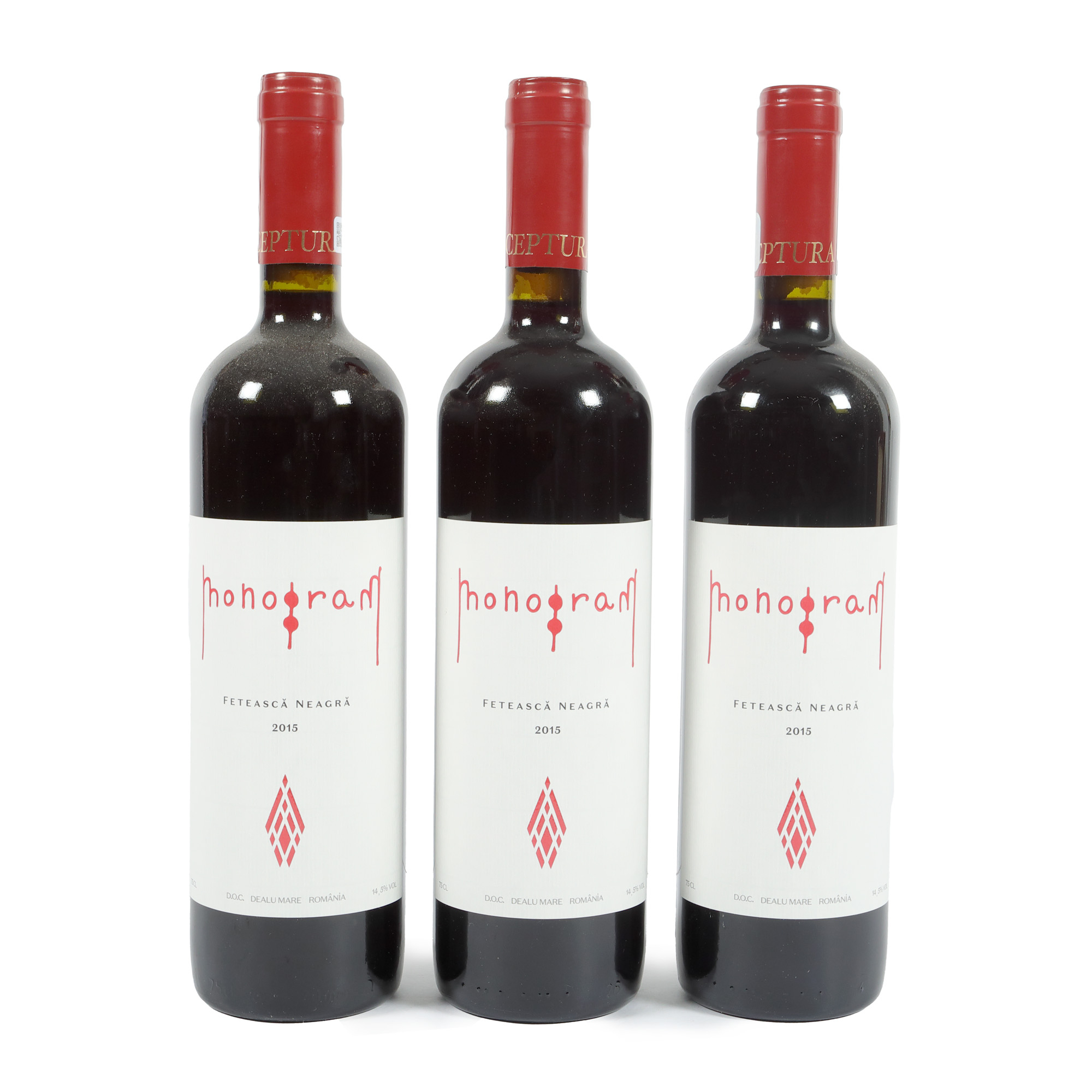 Monogram, Fetească Neagră, Dealu Mare, 2015, 3st x 0,75l