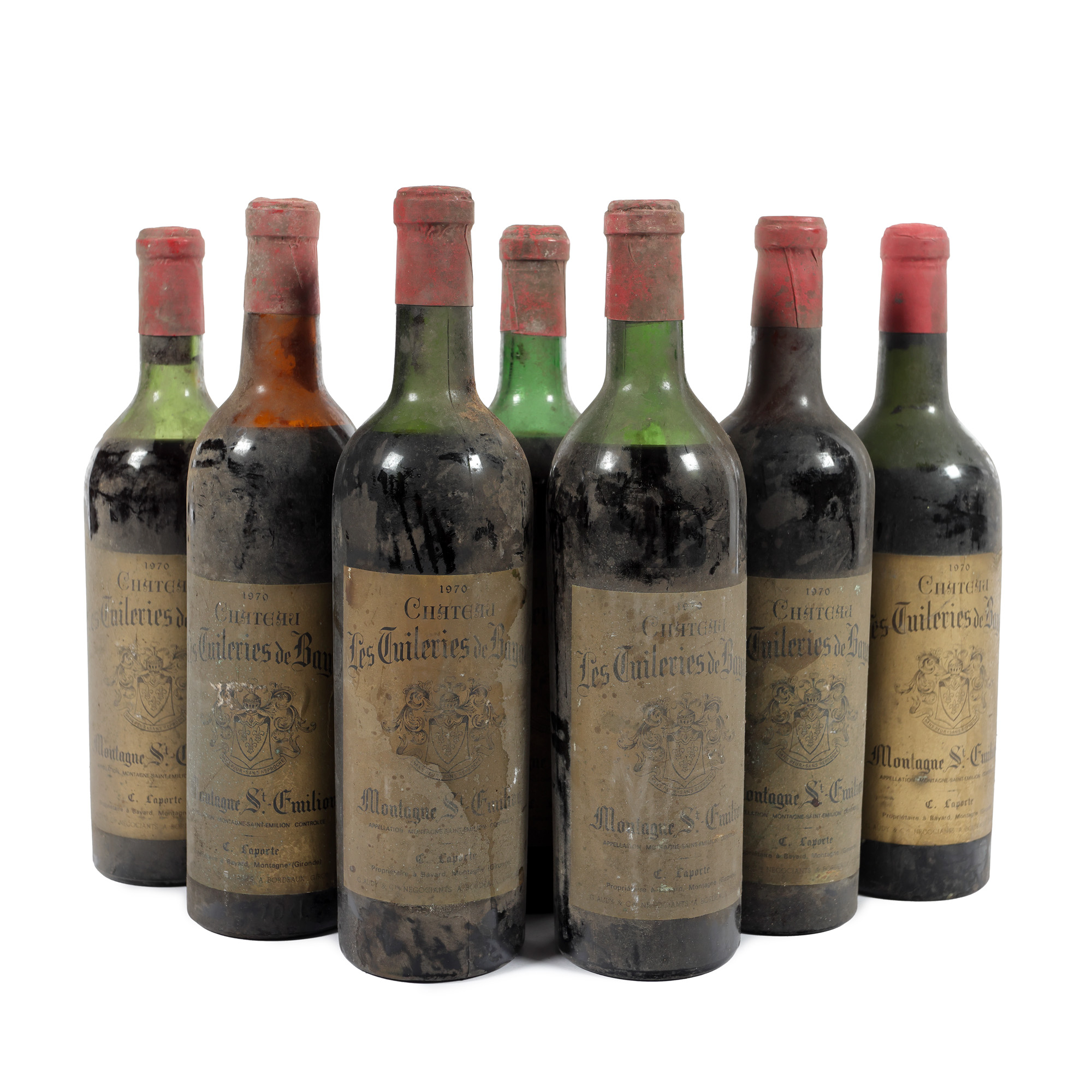 Château Les Tuileries de Bayard, Montagne Saint-Émilion, 1970, 7st x 0,75l